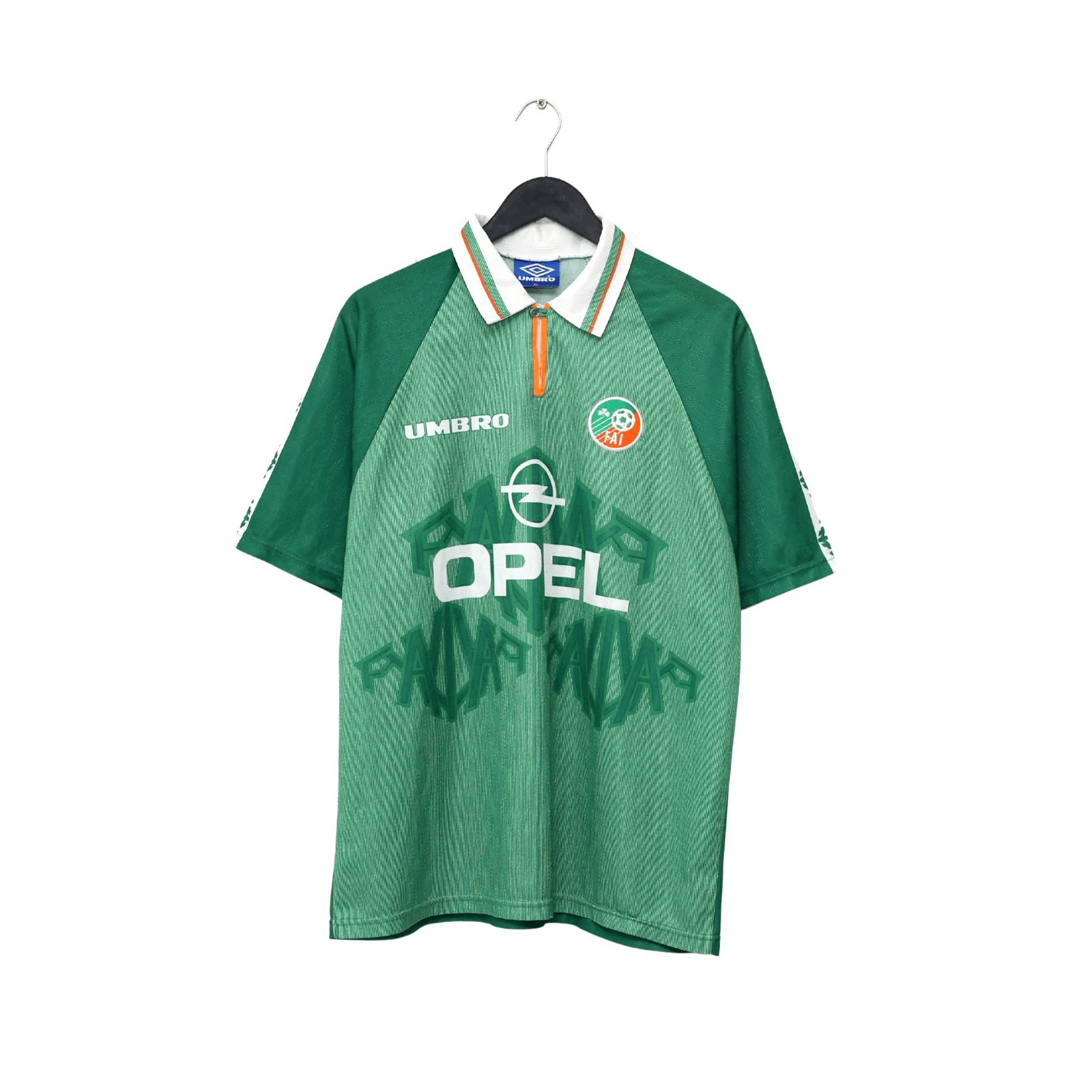 1996/98 KEANE #6 Ireland Vintage Umbro Home Football Shirt (L)