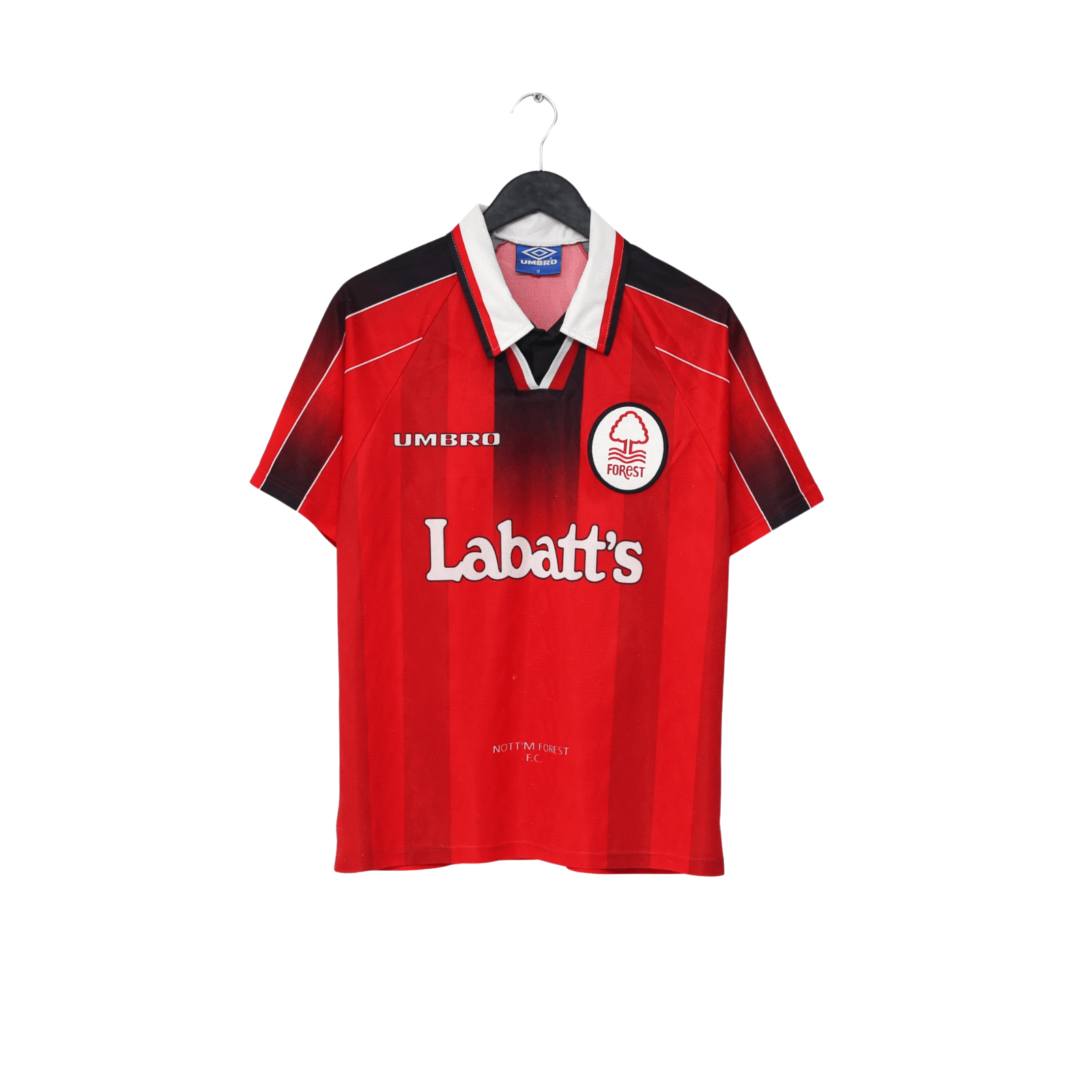 1996/98 Pearce #3 Nottingham Forest Vintage Umbro Home Football Shirt (M)