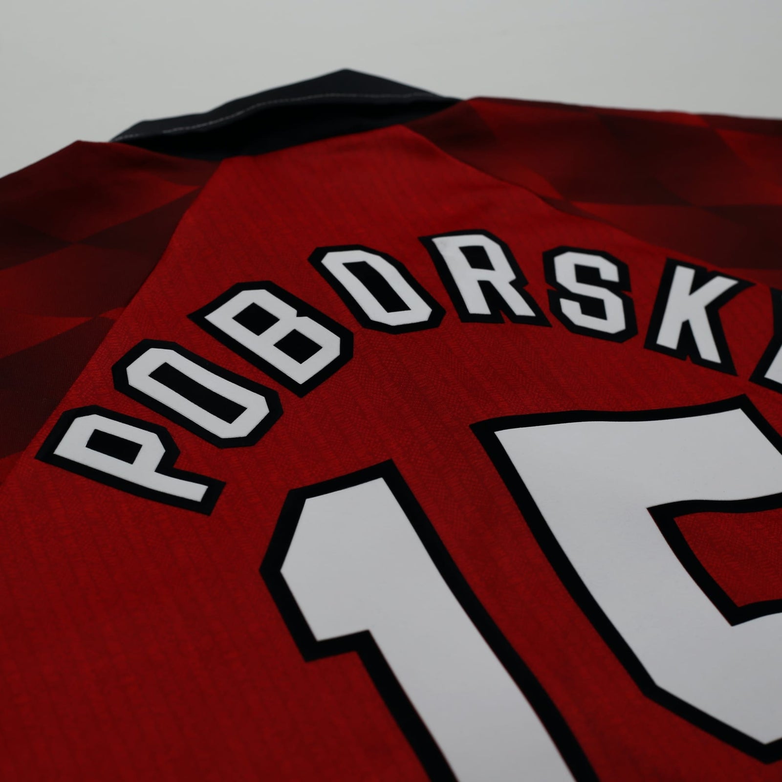 1996/98 Poborsky #15 Manchester United Vintage Umbro Home Football Shirt (XL)