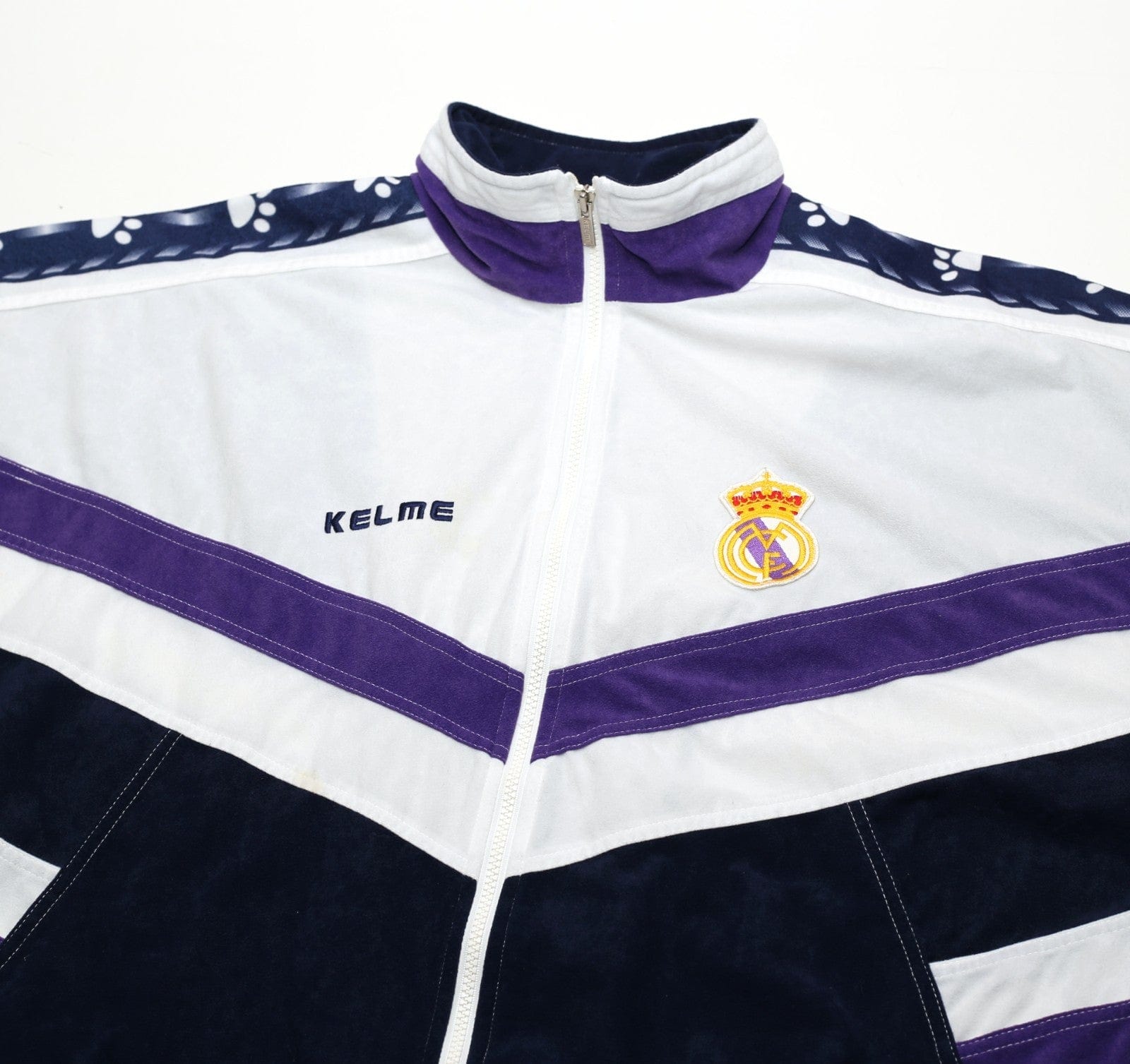 1996/98 REAL MADRID Vintage Kelme Football Track Top Jacket (XL/XXL)