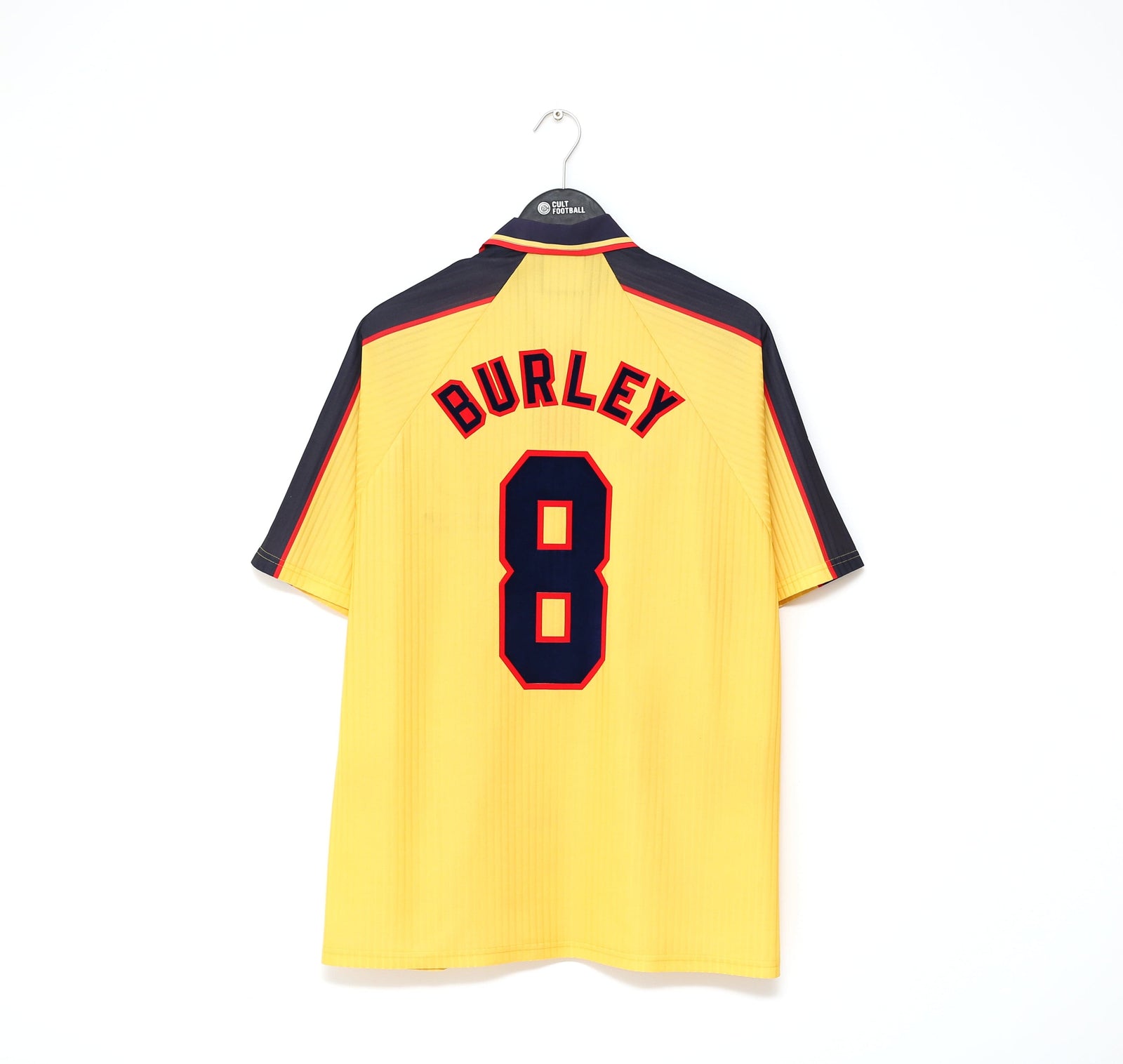 1996/99 BURLEY #8 Scotland Vintage Umbro Away Football Shirt (XL) World Cup 98