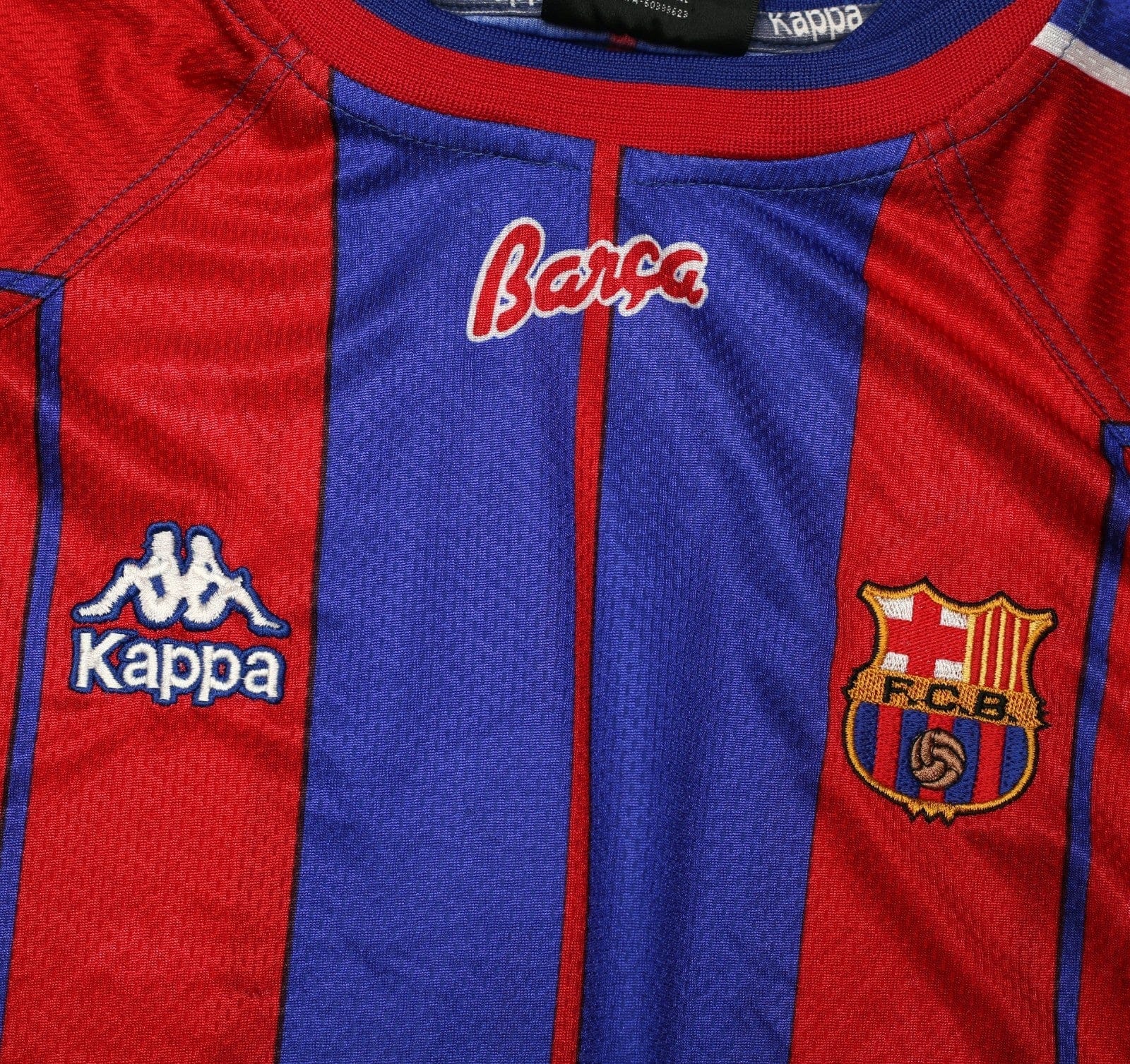 1997/98 ANDERSON #9 Barcelona Vintage Kappa Player Spec Home Football Shirt (XL)