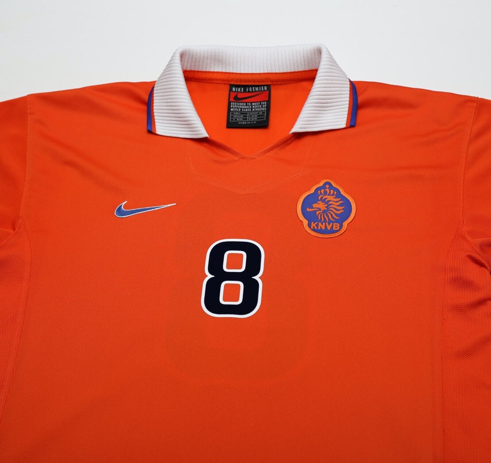 1997/98 BERGKAMP #8 Holland Vintage Nike Home Football Shirt (L)