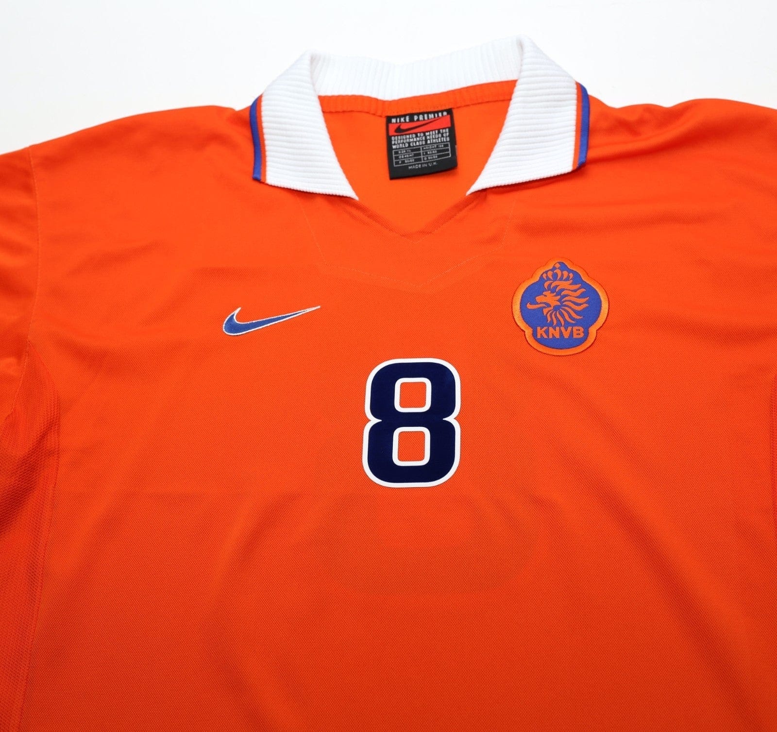 1997/98 BERGKAMP #8 Holland Vintage Nike Home Football Shirt (XL) Netherlands