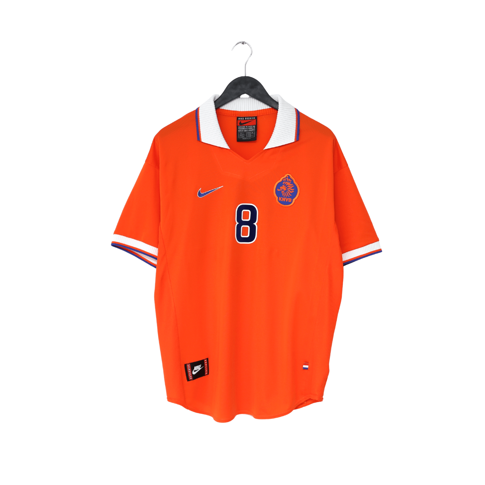 1997/98 BERGKAMP #8 Holland Vintage Nike Home Football Shirt (XL) Netherlands