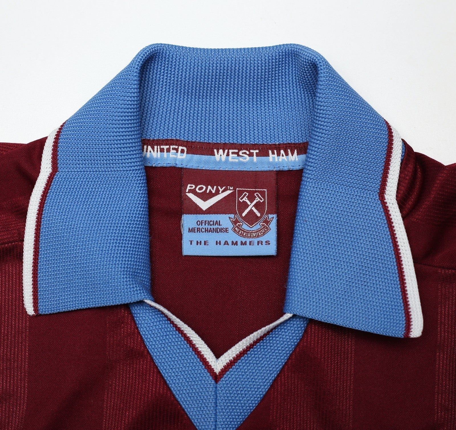 1997/98 DICKS #3 West Ham United Vintage PONY Football Shirt (L)