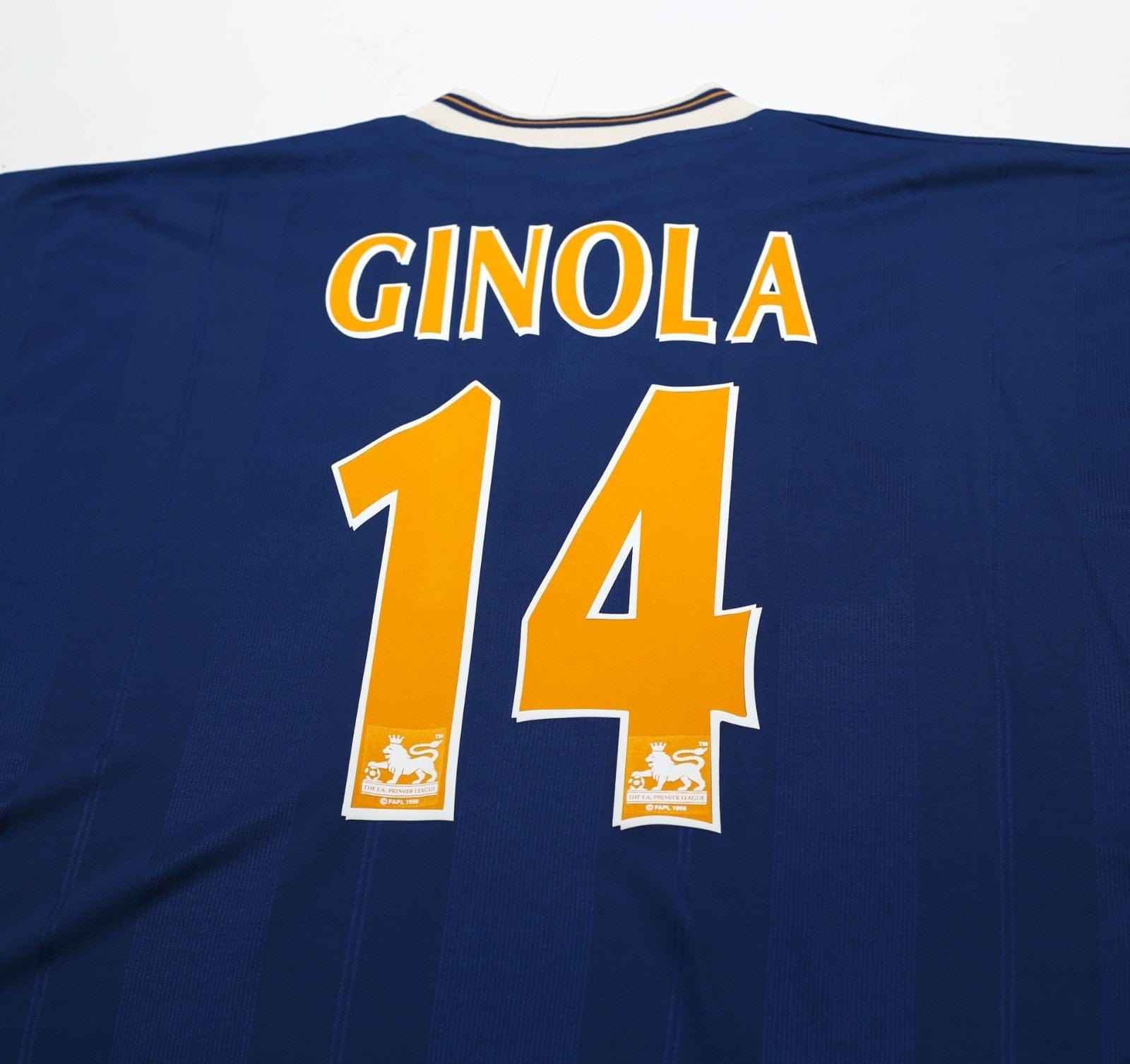1997/98 GINOLA #14 Tottenham Hotspur Vintage PONY Away Football Shirt (XL)