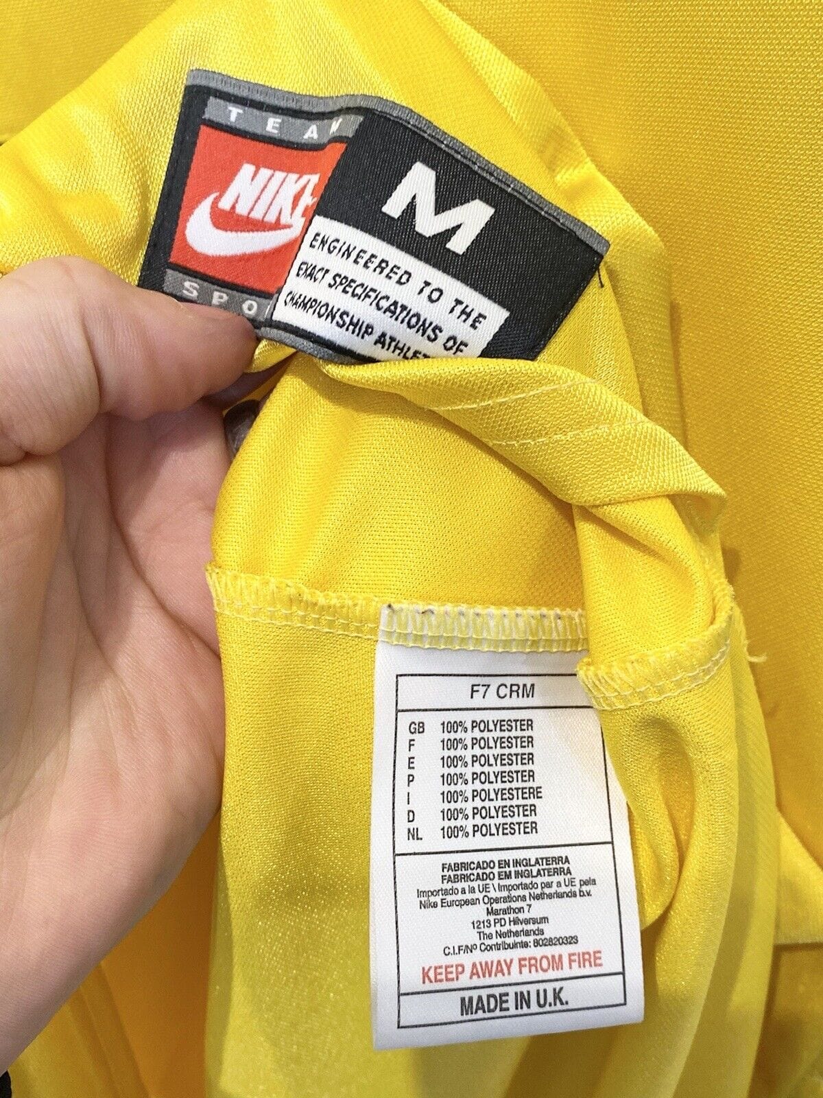 1997/98 GORAM #1 Rangers Vintage Nike Home GK Football Shirt (M) Scotland