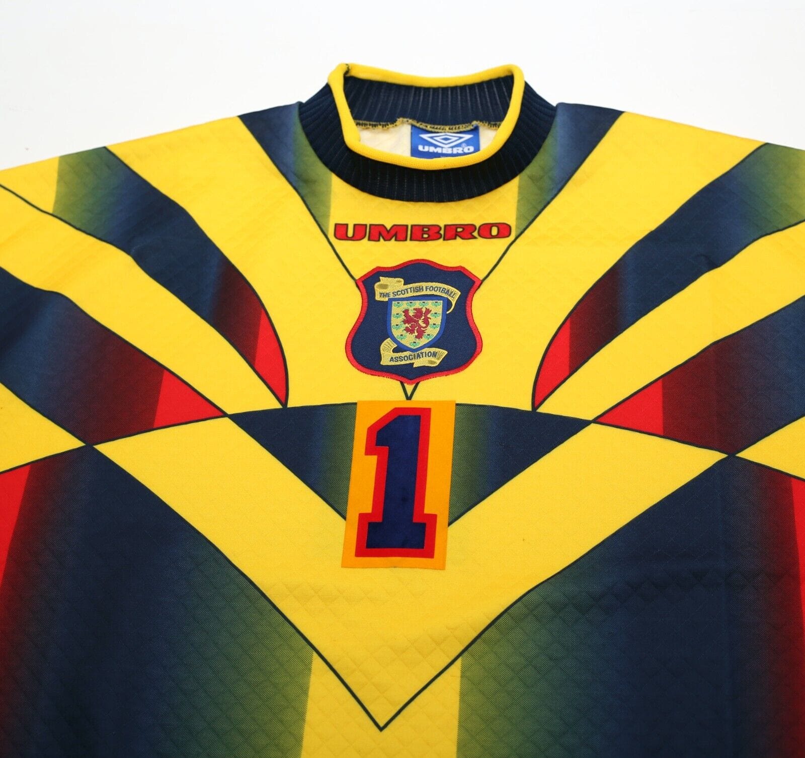 1997/98 GORAM / LEIGHTON #1 Scotland Vintage Umbro GK Football Shirt (XXL)