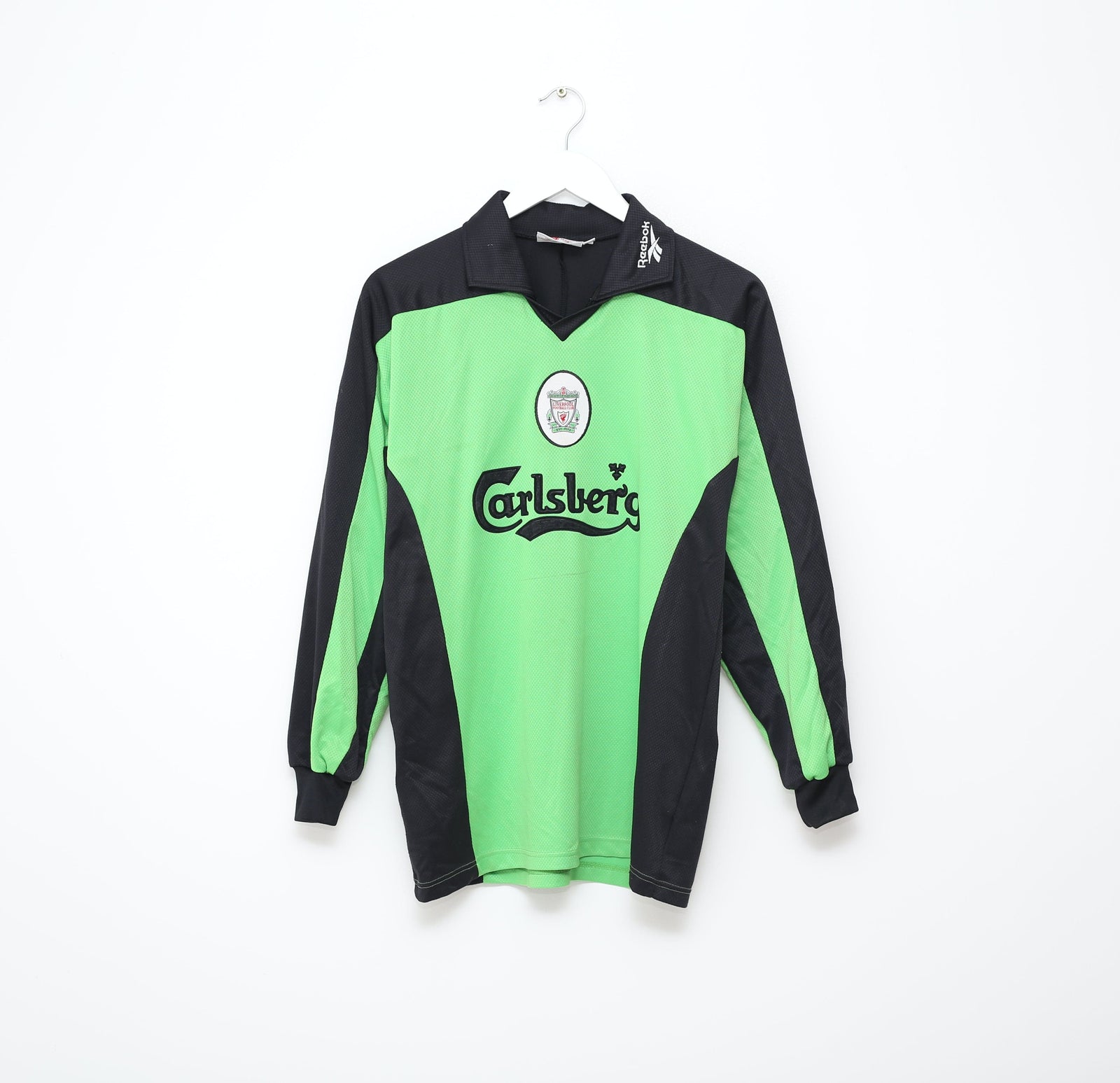 1997/98 JAMES #1 Liverpool Vintage Reebok GK Football Shirt Jersey (S)