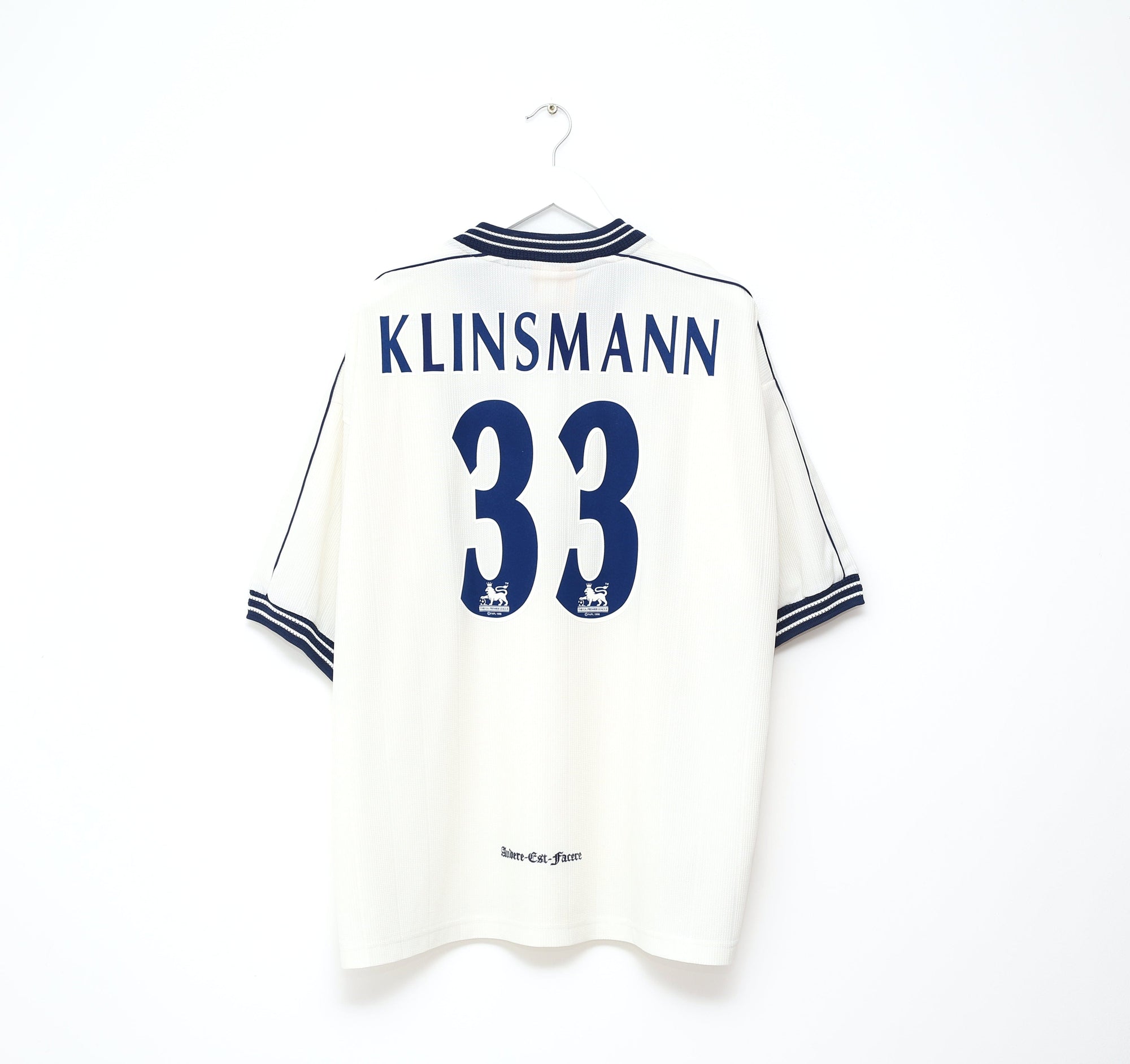 1997/98 KLINSMANN #33 Tottenham Hotspur Vintage PONY Home Football Shirt (XXL)
