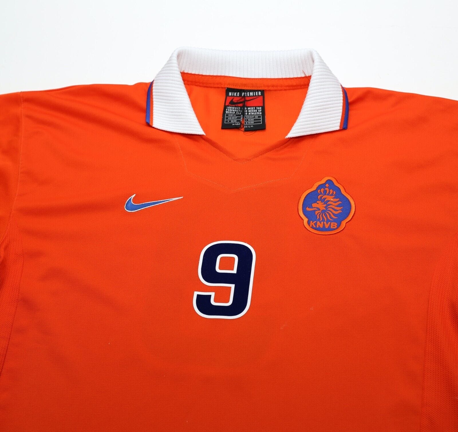 1997/98 KLUIVERT #9 Holland Vintage Nike Home Football Shirt (L)