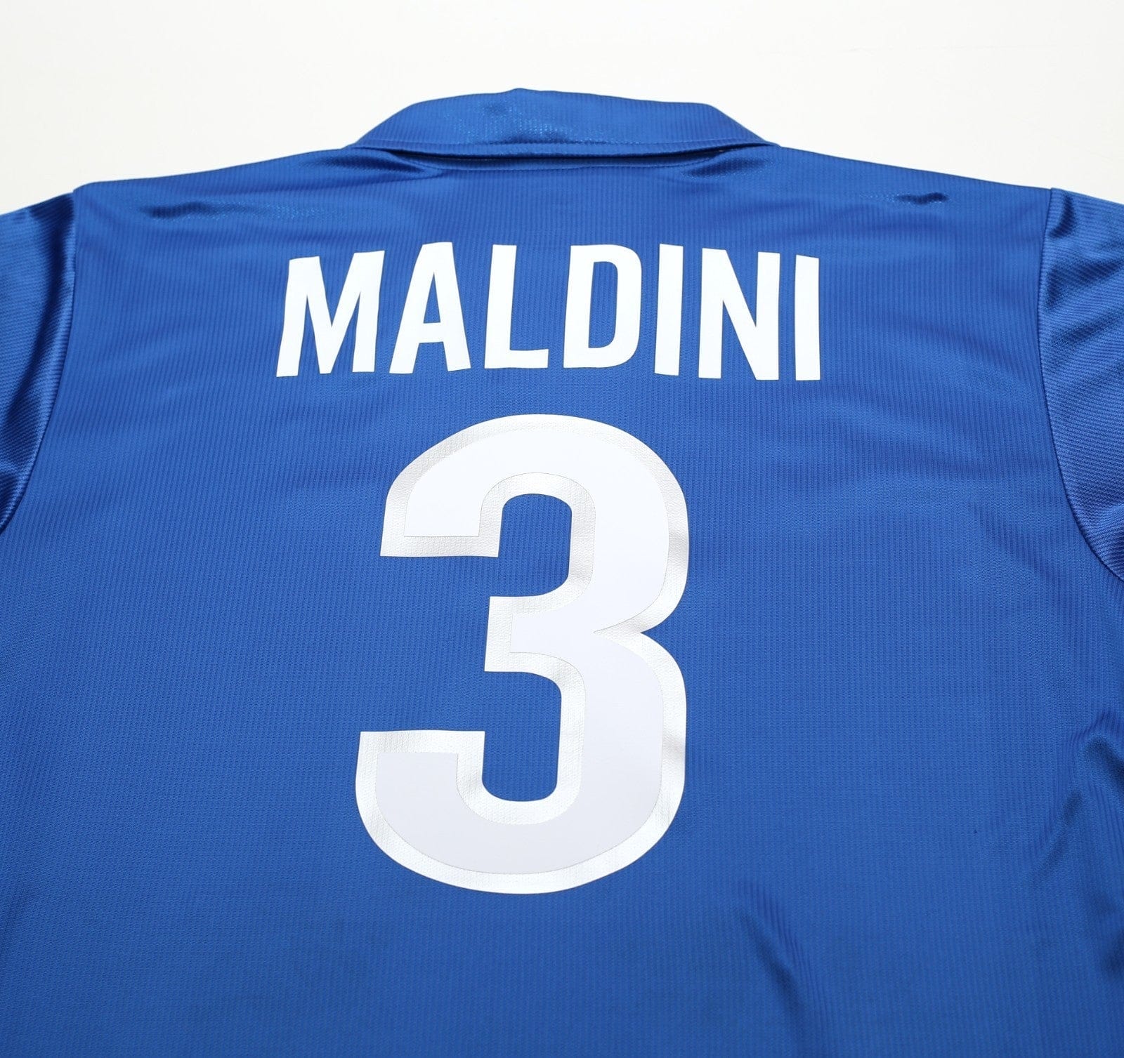 1997/98 MALDINI #3 Italy Vintage Nike Home Football Shirt (L) World Cup 98