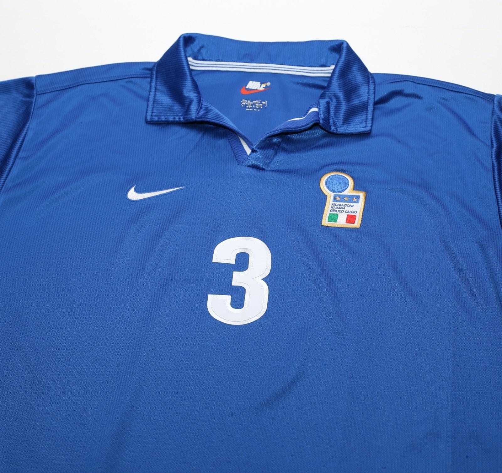 1997/98 MALDINI #3 Italy Vintage Nike Home Football Shirt (XL) World Cup 98