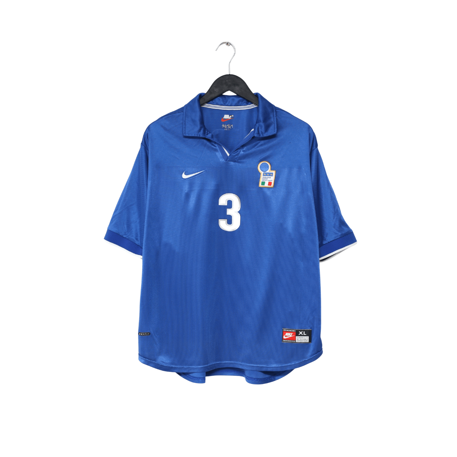 1997/98 MALDINI #3 Italy Vintage Nike Home Football Shirt (XL) World Cup 98