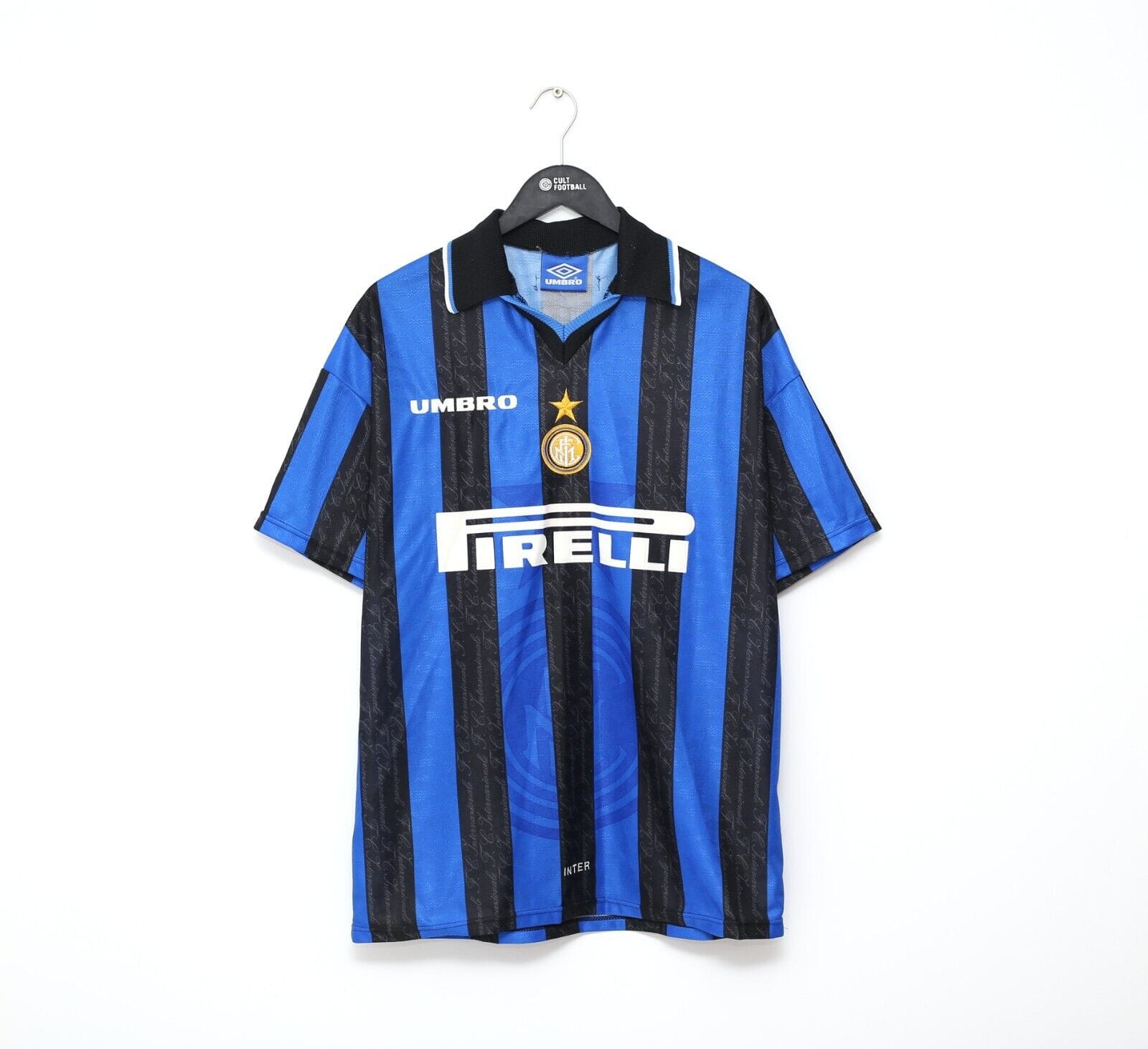1997/98 RONALDO #10 Inter Milan Vintage Umbro Home Football Away Shirt (L)