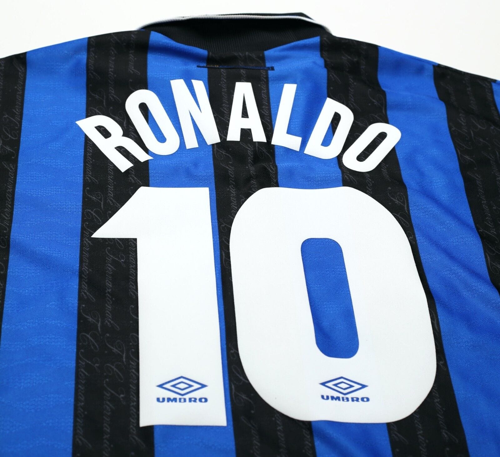 1997/98 RONALDO #10 Inter Milan Vintage Umbro Home Football Away Shirt (L)