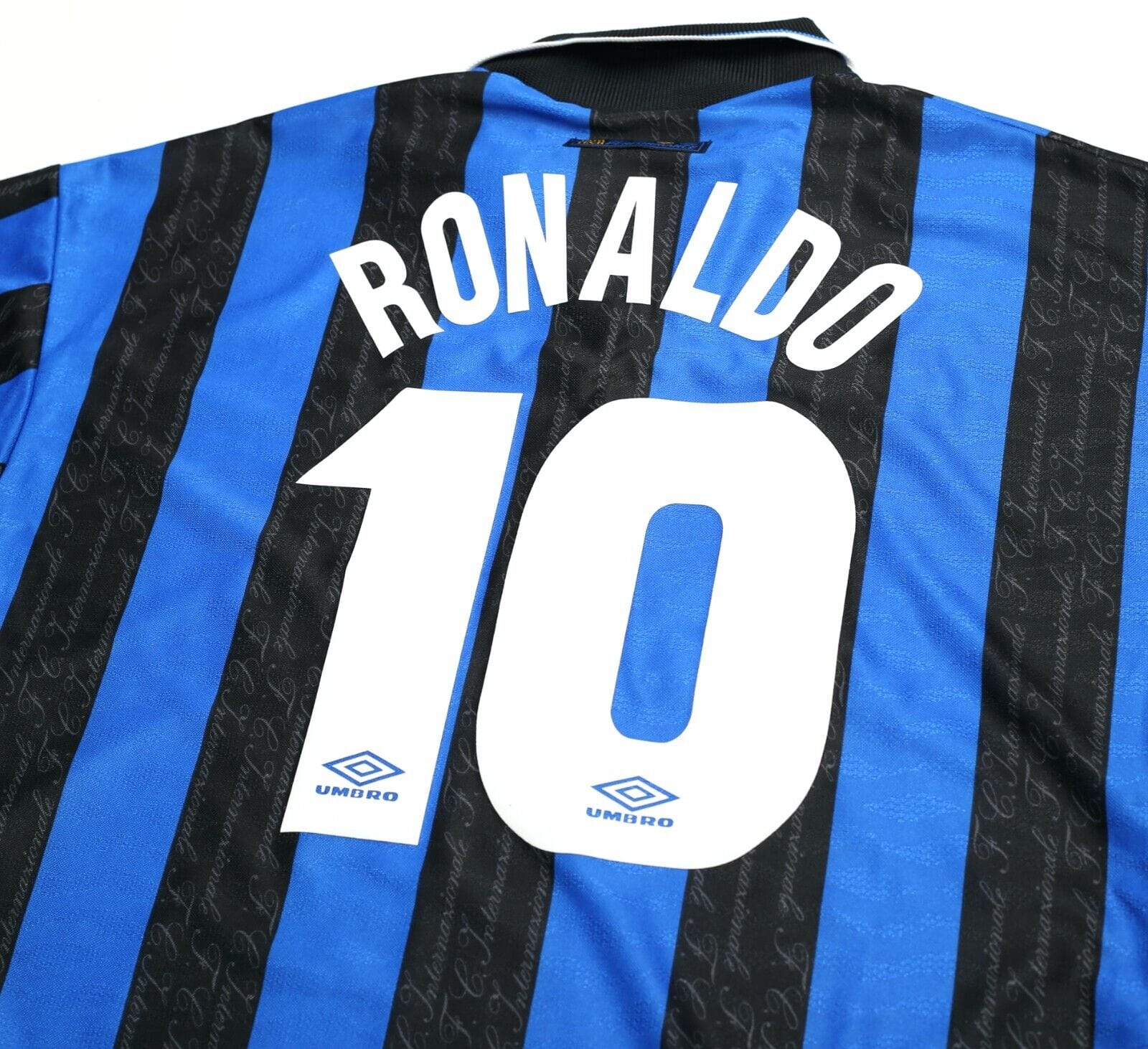 1997/98 RONALDO #10 Inter Milan Vintage Umbro Home Football Away Shirt (L)