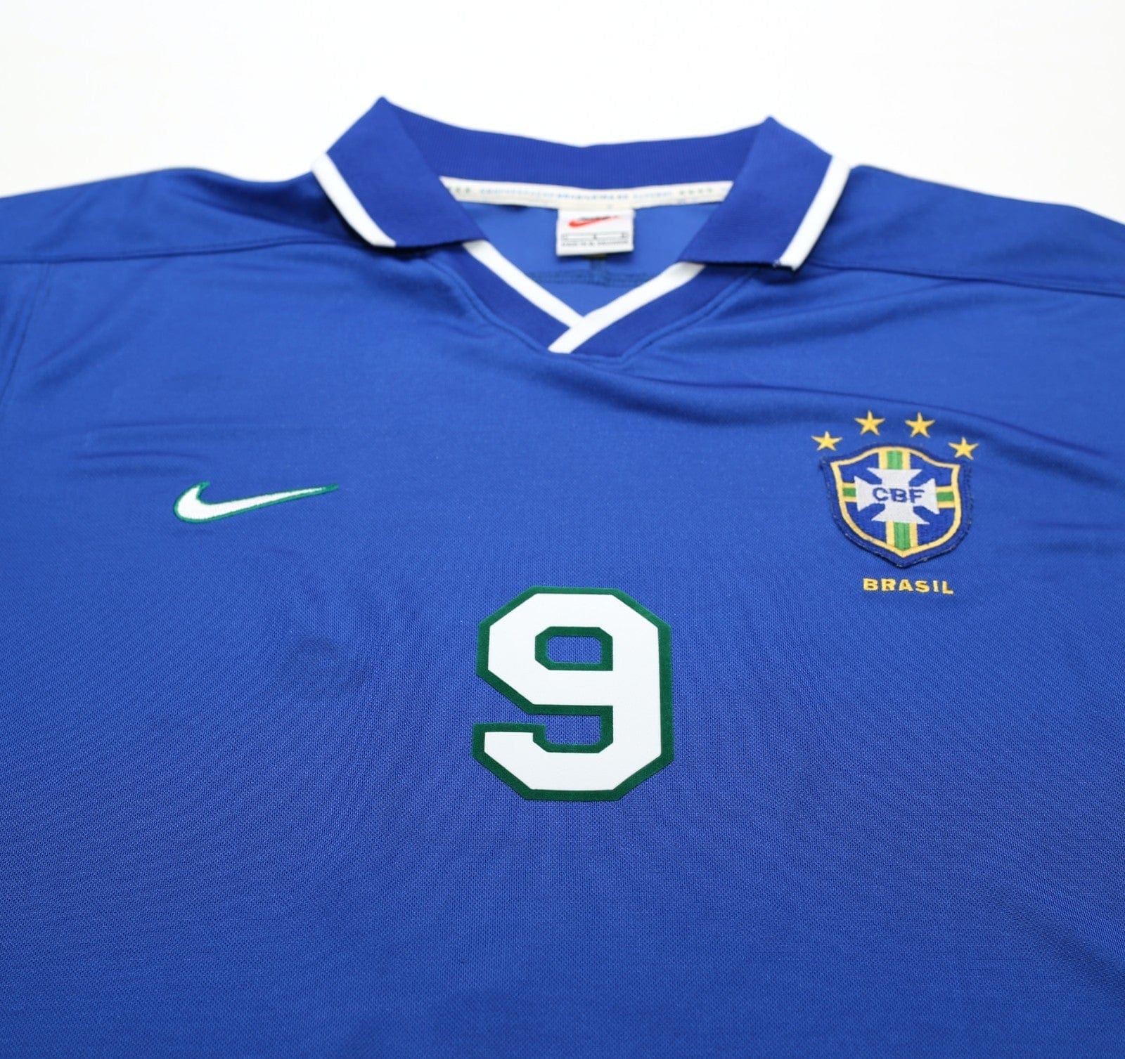 1997/98 RONALDO #9 Brazil Vintage Nike Away Football Shirt (L) Copa America 1997