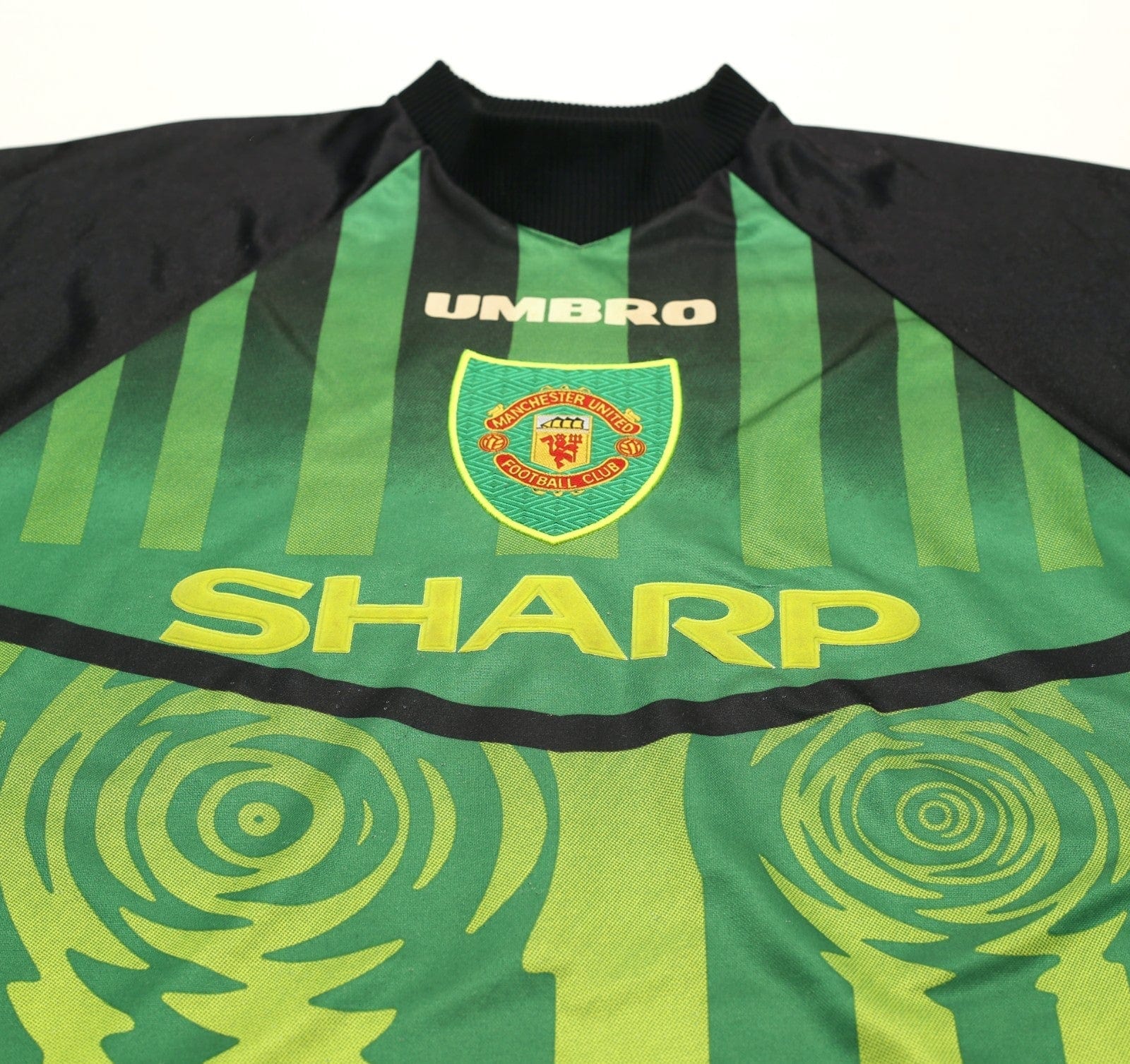 1997/98 SCHMEICHEL #1 Manchester United Vintage Umbro GK Football Shirt (M)