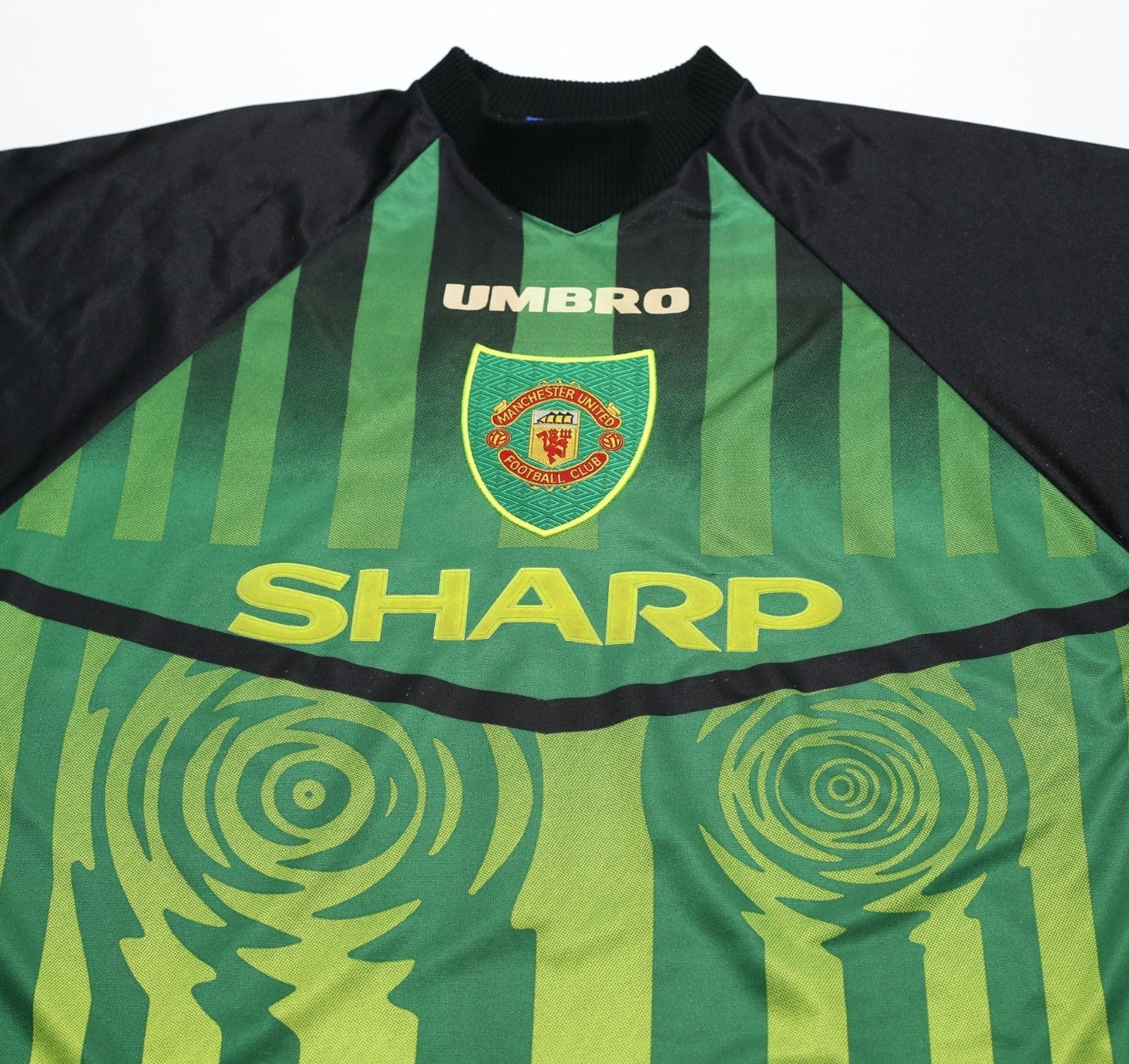 1997/98 SCHMEICHEL #1 Manchester United Vintage Umbro GK Football Shirt (M)