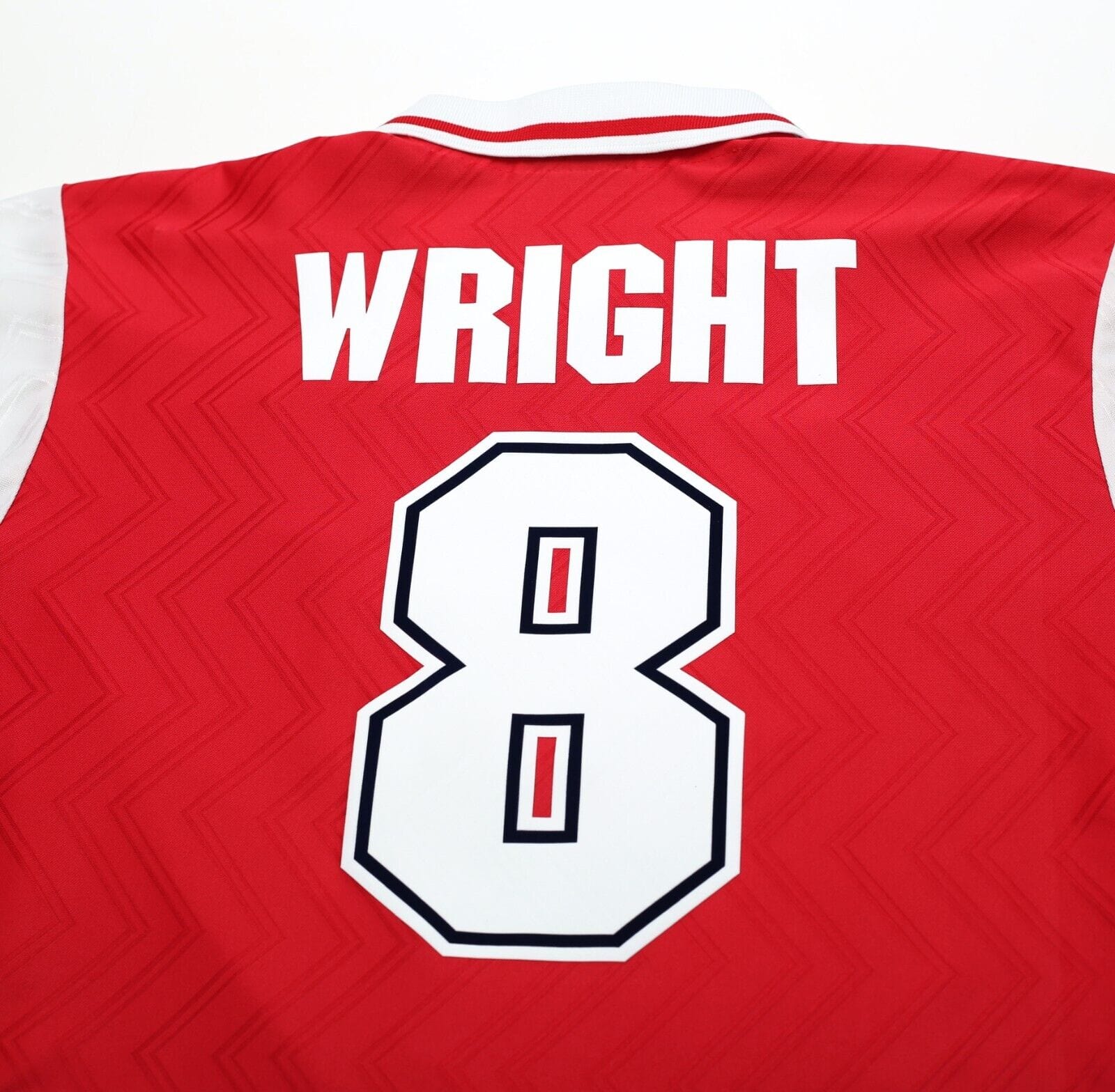 1997/98 WRIGHT #8 Arsenal Vintage Nike Home Football Shirt Jersey (M)