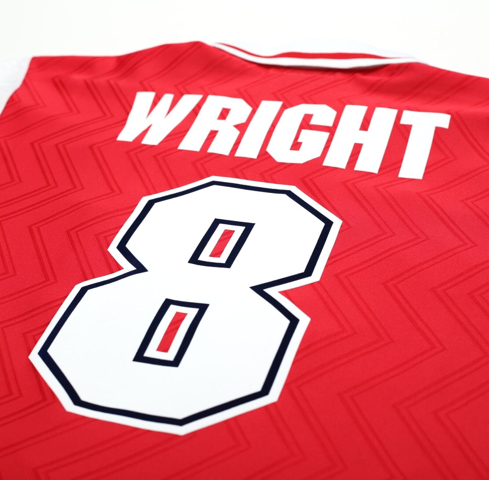 1997/98 WRIGHT #8 Arsenal Vintage Nike Home Football Shirt Jersey (M)