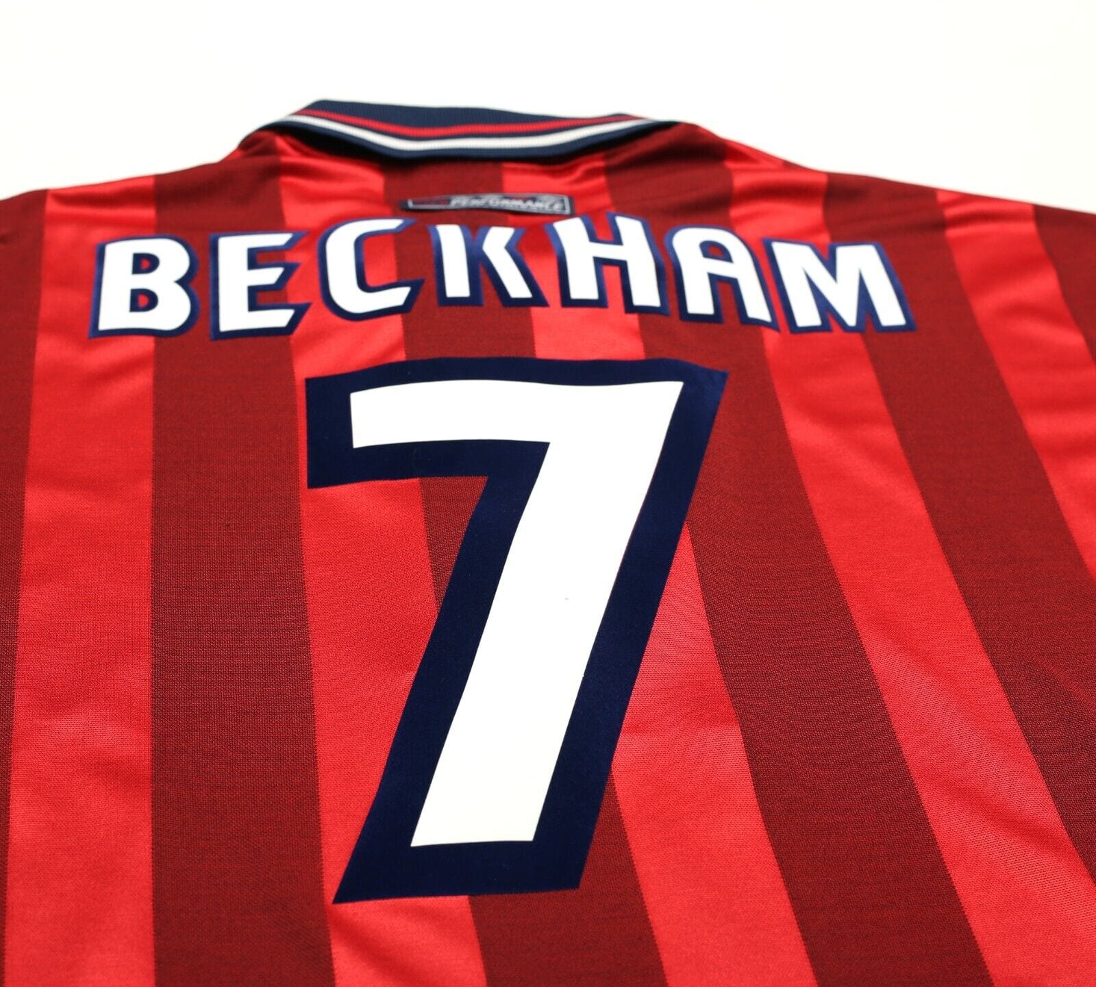 1997/99 BECKHAM #7 England Vintage Umbro Away Football Shirt (XL) World Cup 98