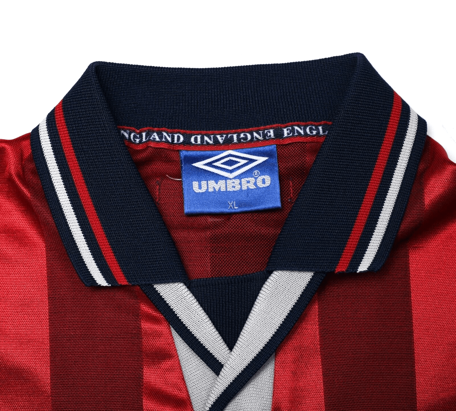 1997/99 BECKHAM #7 England Vintage Umbro Away Football Shirt (XL) World Cup 98