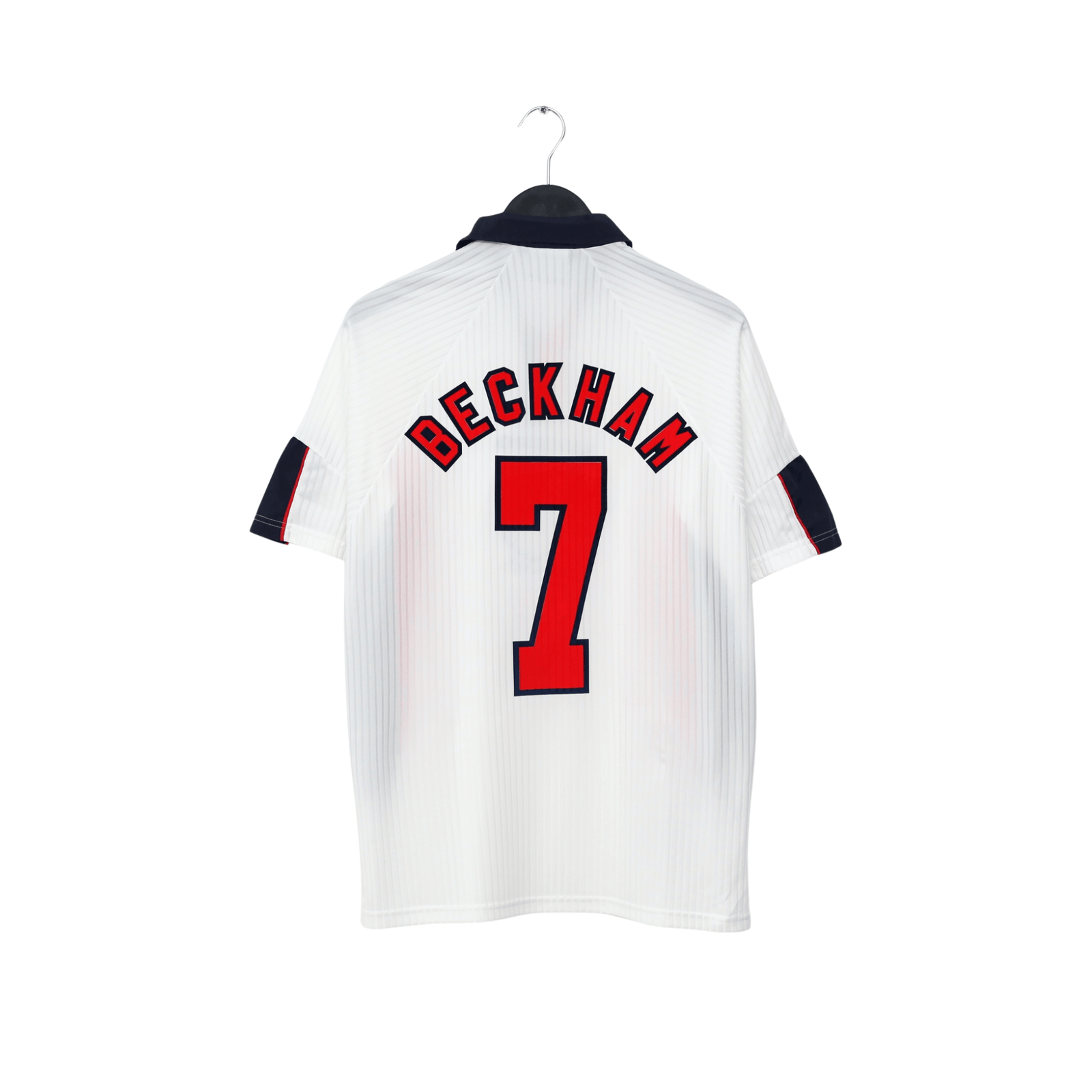 1997/99 Beckham #7 England Vintage Umbro Home Football Shirt (M/L) WC 1998
