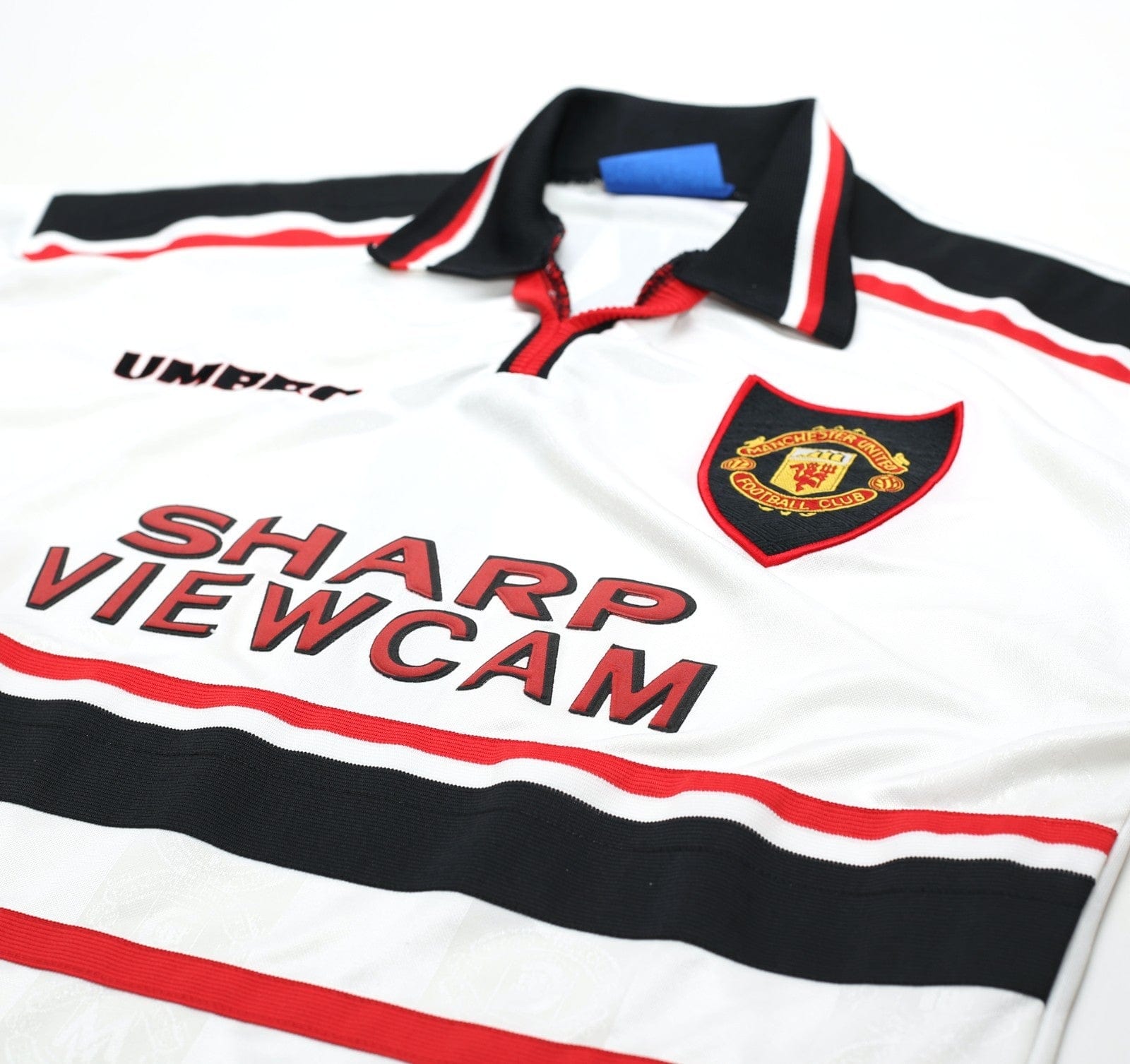 1997/99 BECKHAM #7 Manchester United Vintage Umbro Away Football Shirt (L)