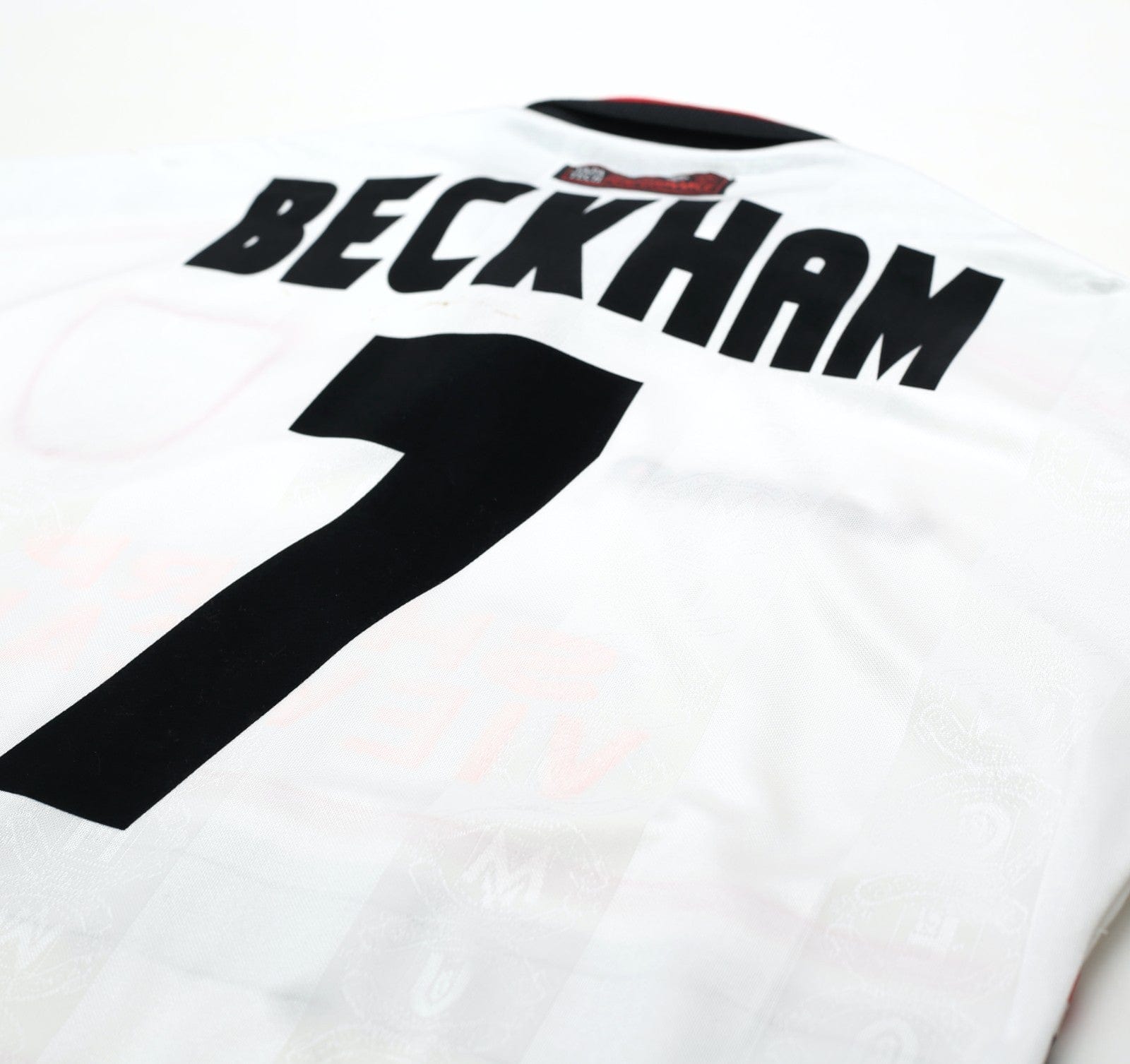 1997/99 BECKHAM #7 Manchester United Vintage Umbro Away Football Shirt (L)