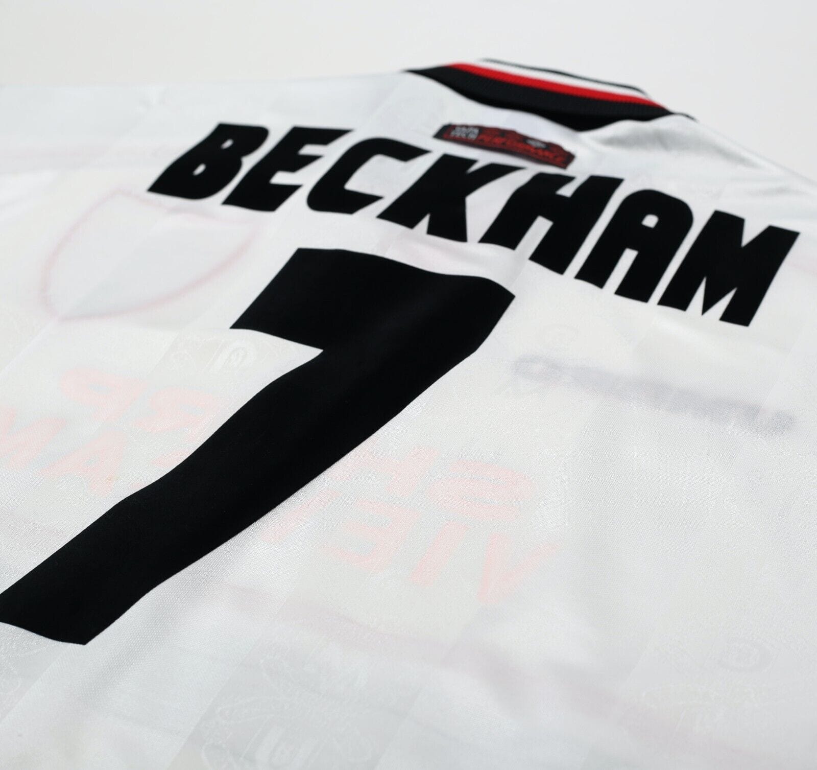 1997/99 BECKHAM #7 Manchester United Vintage Umbro Away Football Shirt (M)