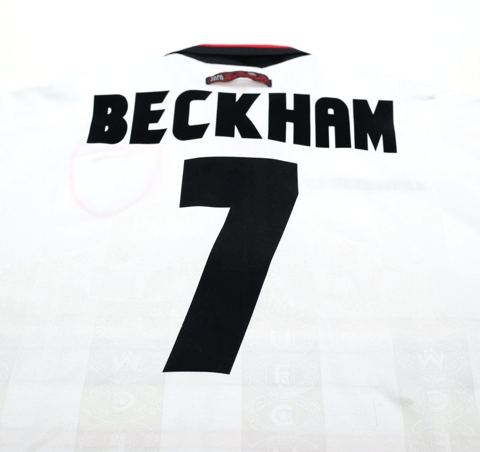 1997/99 BECKHAM #7 Manchester United Vintage Umbro Away Football Shirt (M)
