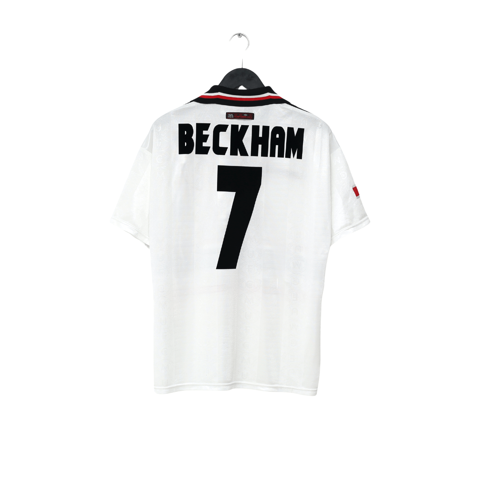 1997/99 BECKHAM #7 Manchester United Vintage Umbro Away Football Shirt (M)