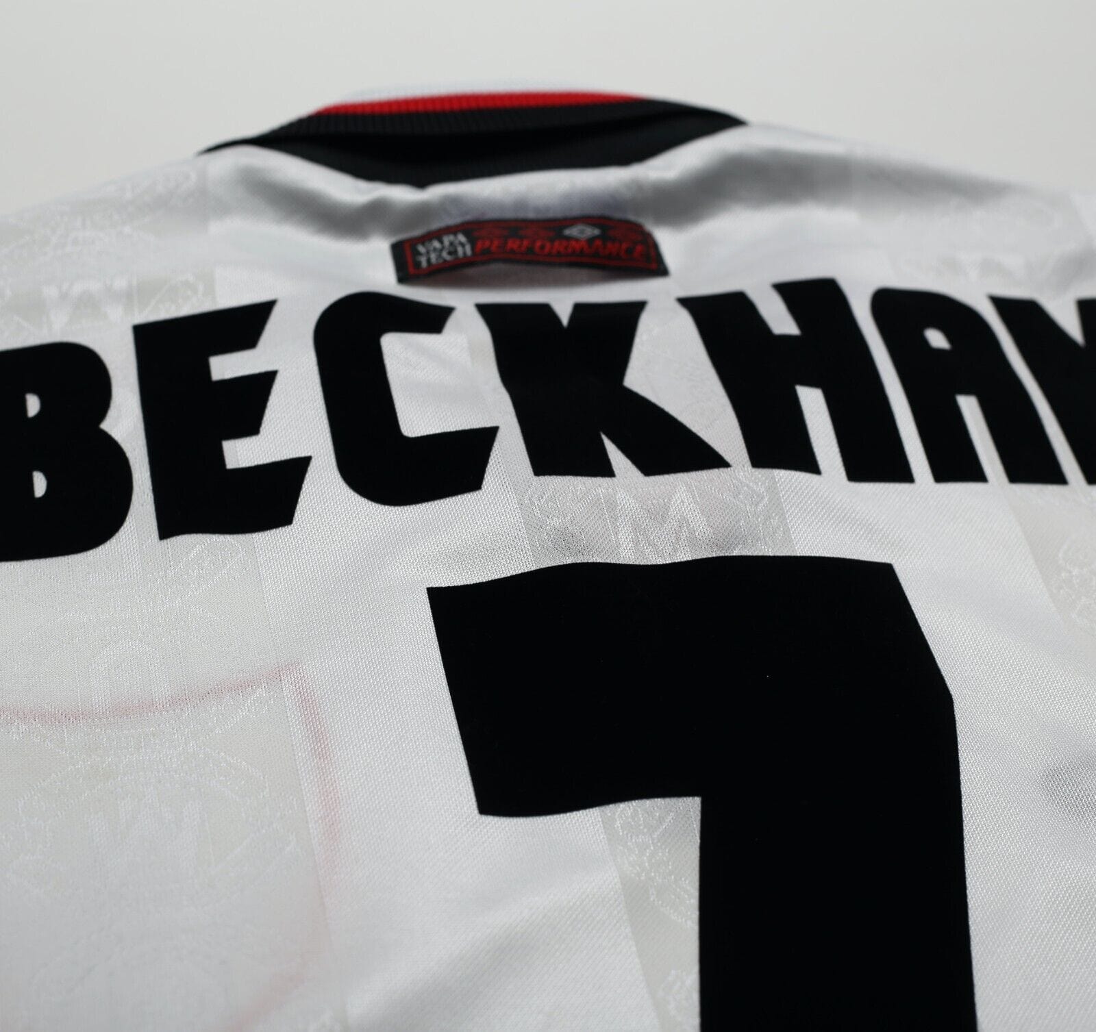 1997/99 BECKHAM #7 Manchester United Vintage Umbro Away Football Shirt (XL)