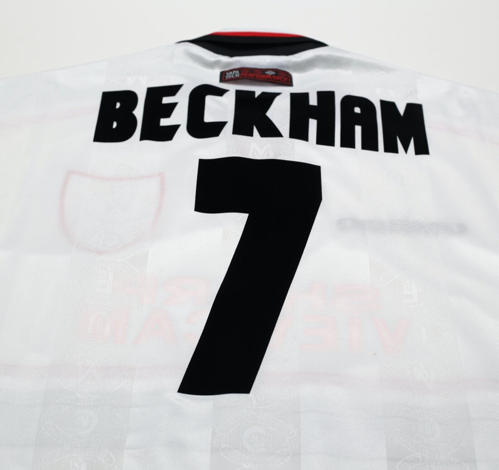 1997/99 BECKHAM #7 Manchester United Vintage Umbro Away Football Shirt (XL)