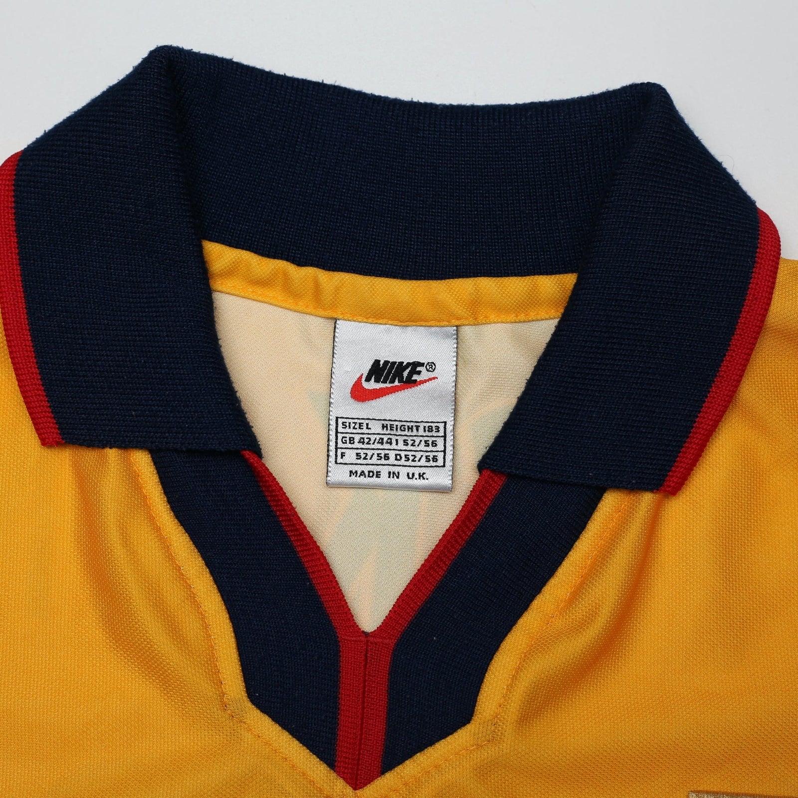 1997/99 Bergkamp #10 Arsenal Vintage Nike Away Football Shirt (L)