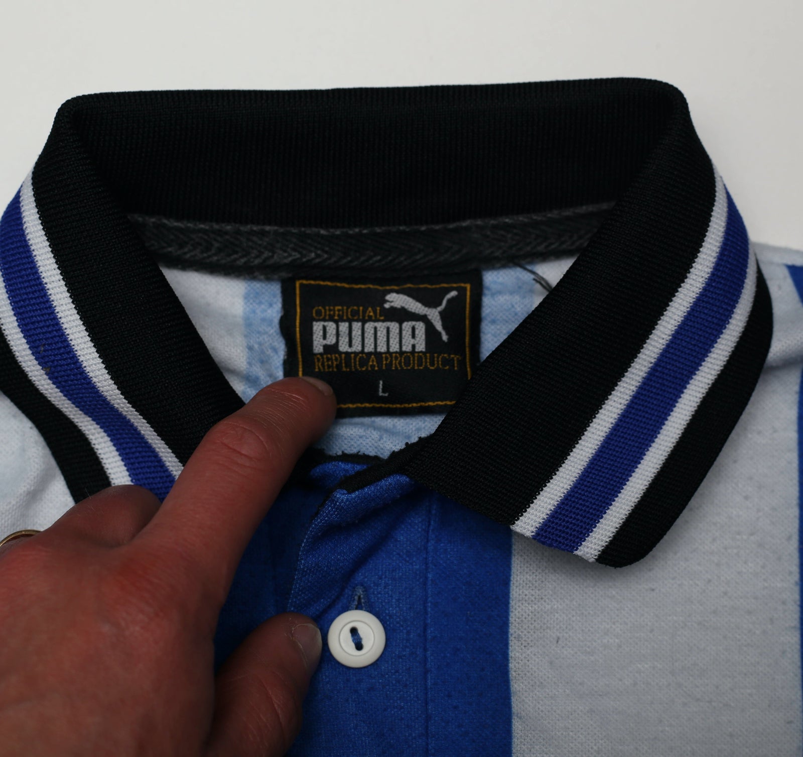 1997/99 DI CANIO #11 Sheffield Wednesday Vintage Home Football Shirt (L)