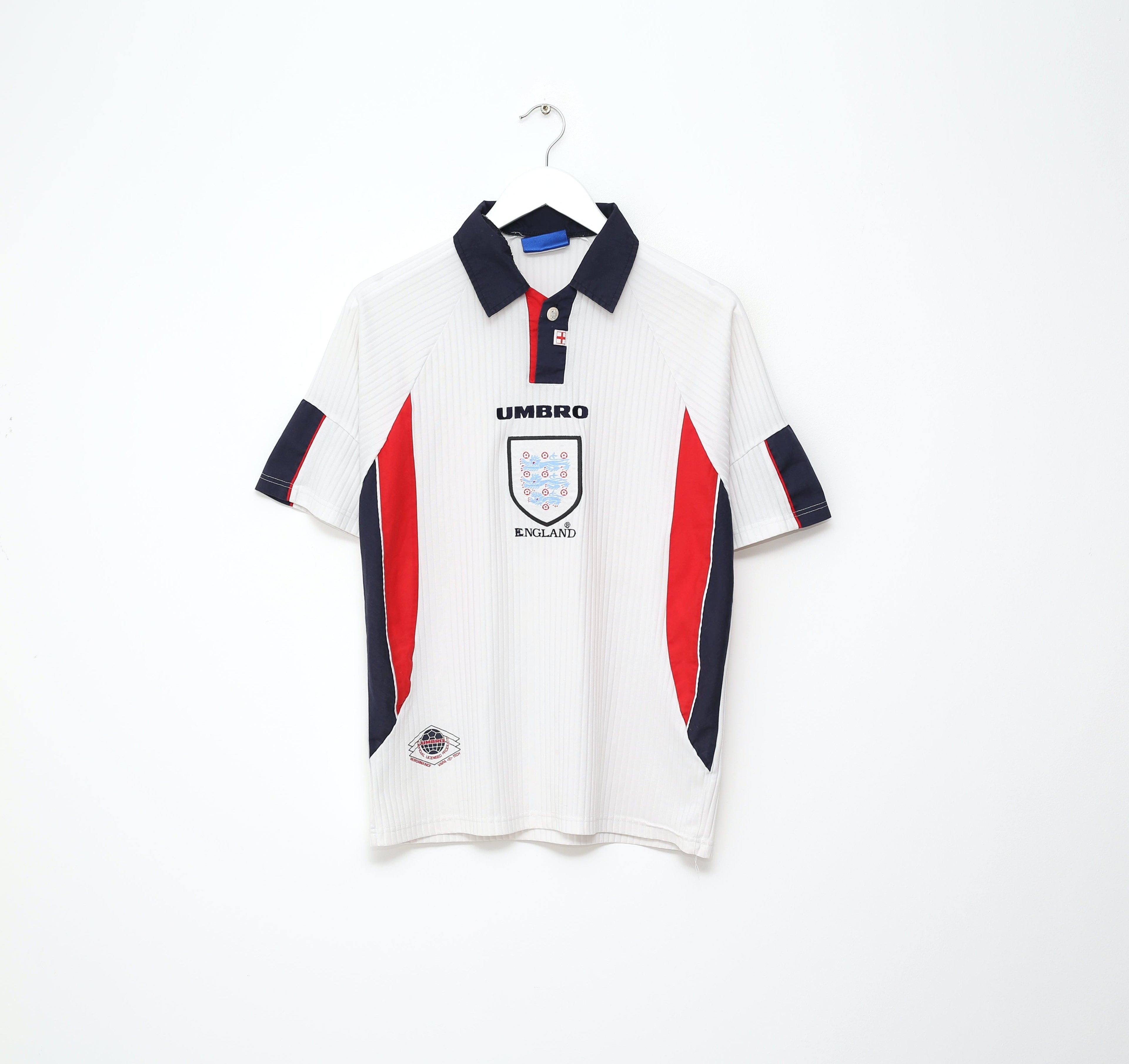1997/99 ENGLAND Vintage Umbro Home Football Shirt (M)