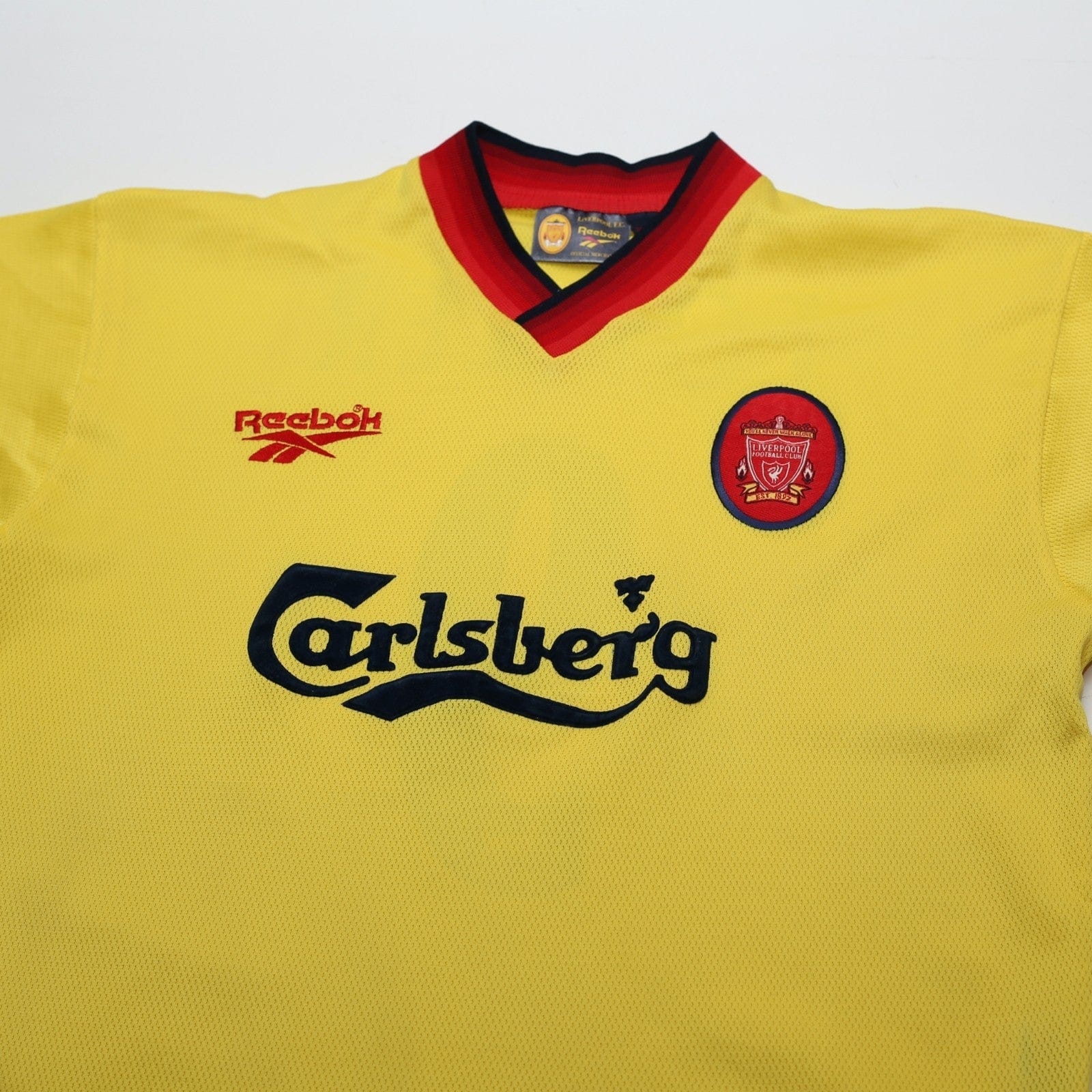 1997/99 Fowler #9 Liverpool Vintage Reebok Away Football Shirt (M) 38/40