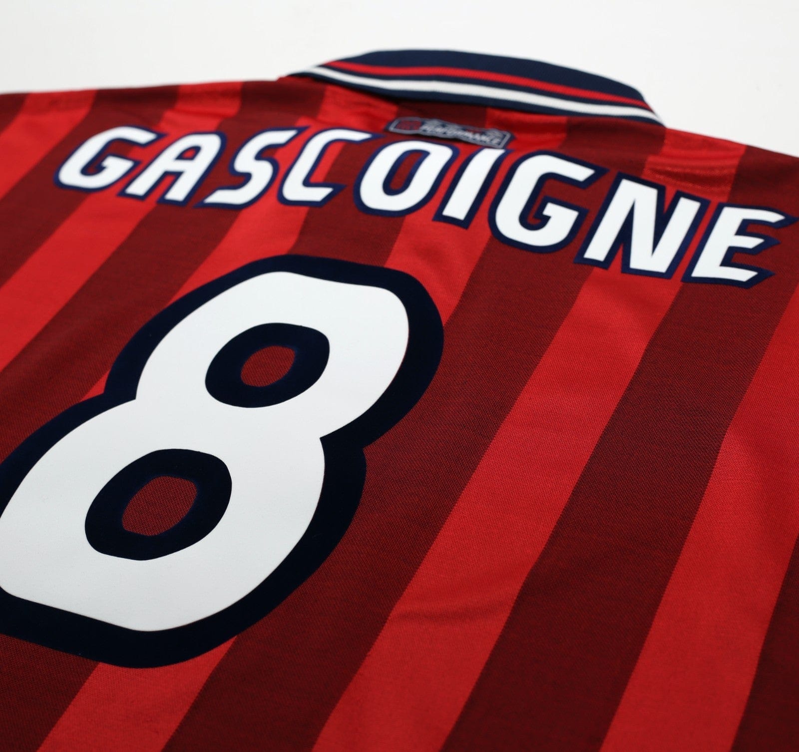 1997/99 GASCOIGNE #8 England Vintage Umbro Away Football Shirt (XL) Le Tournoi