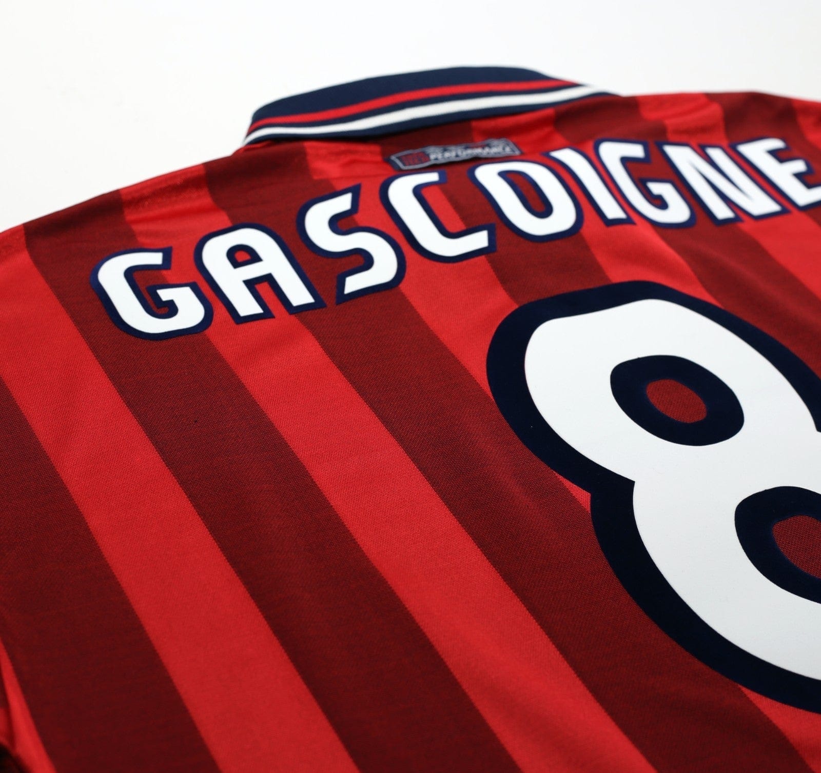 1997/99 GASCOIGNE #8 England Vintage Umbro Away Football Shirt (XL) Le Tournoi