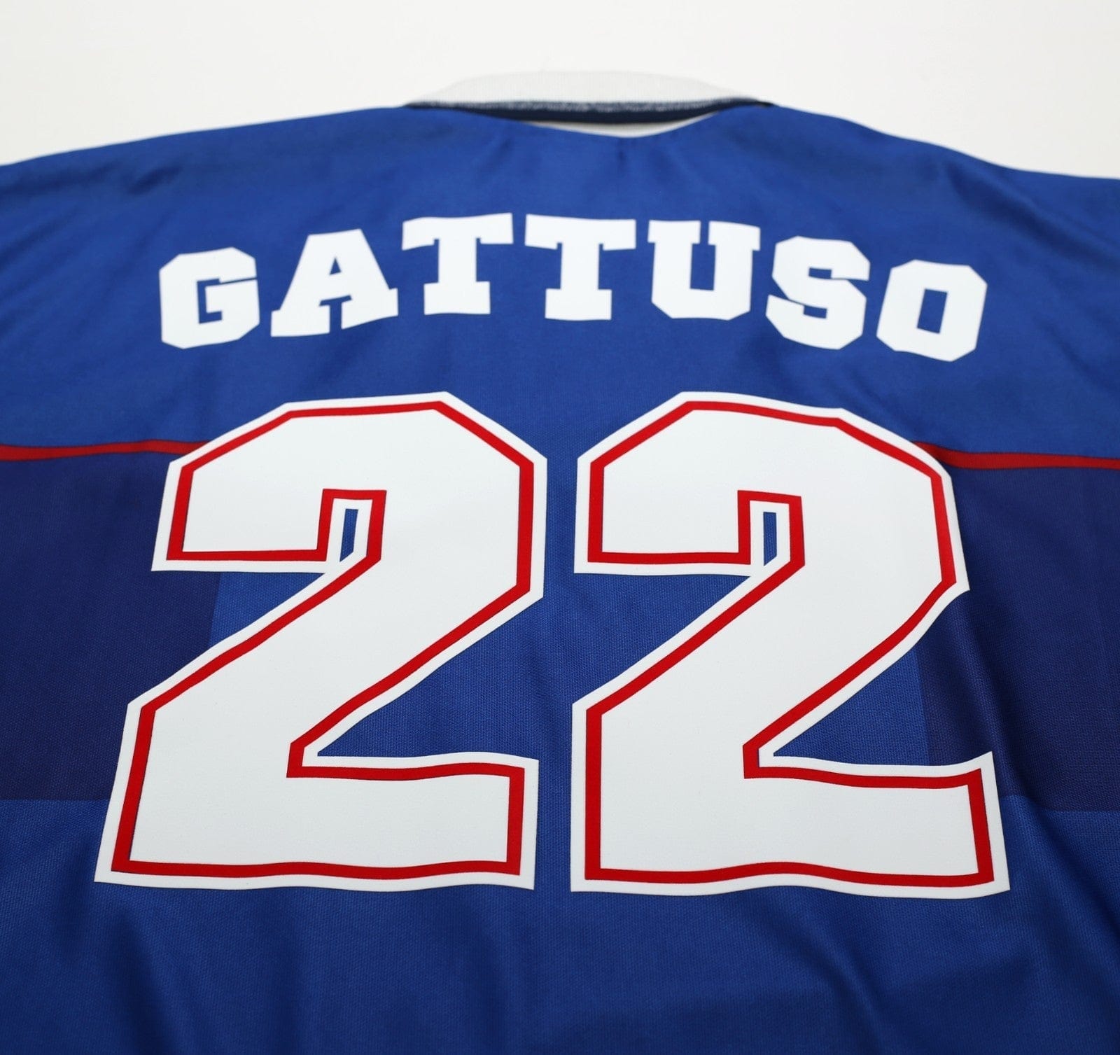 1997/99 GATTUSO #22 Rangers Vintage Nike European Home Football Shirt (L/XL)