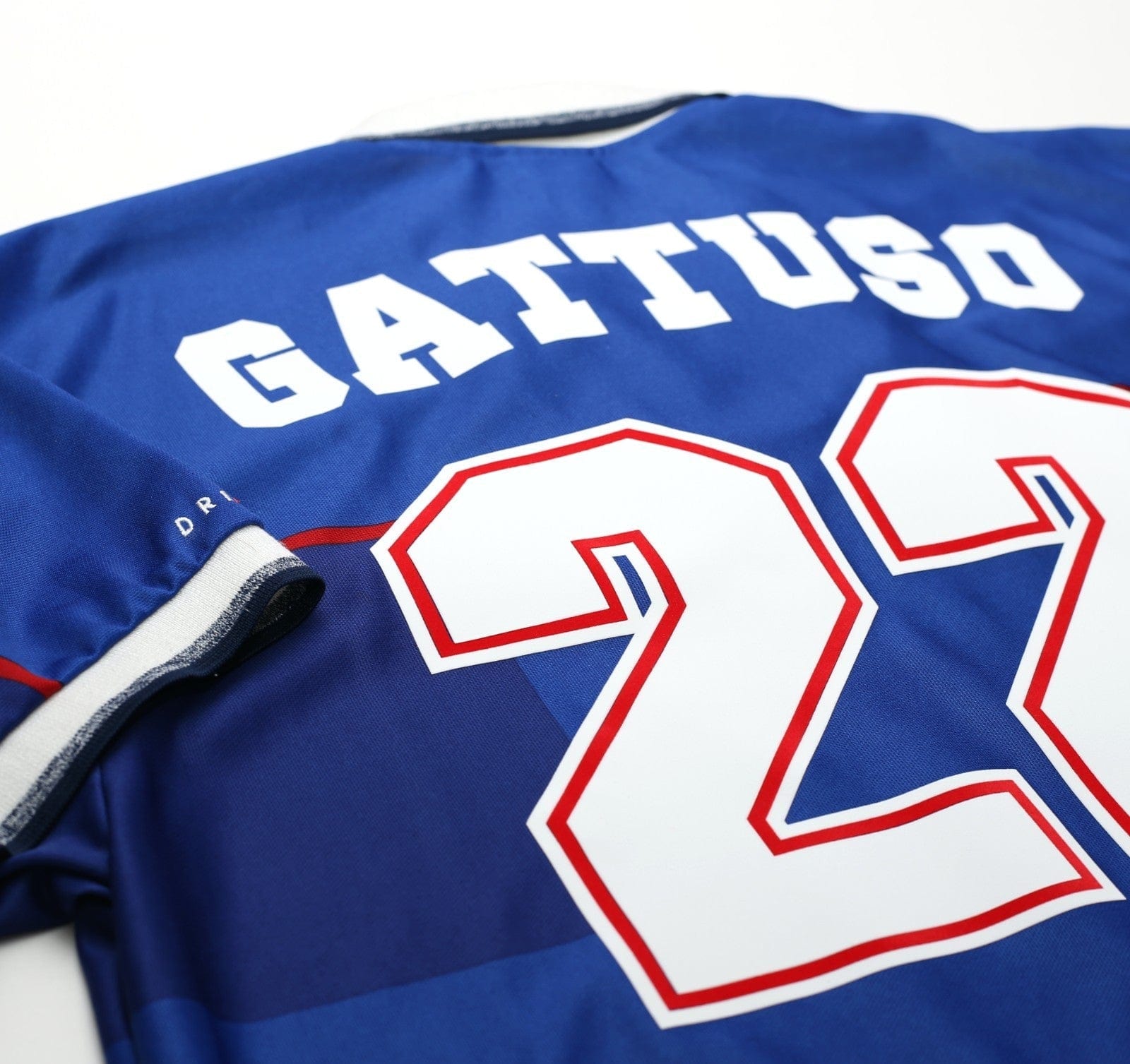 1997/99 GATTUSO #22 Rangers Vintage Nike European Home Football Shirt (L/XL)