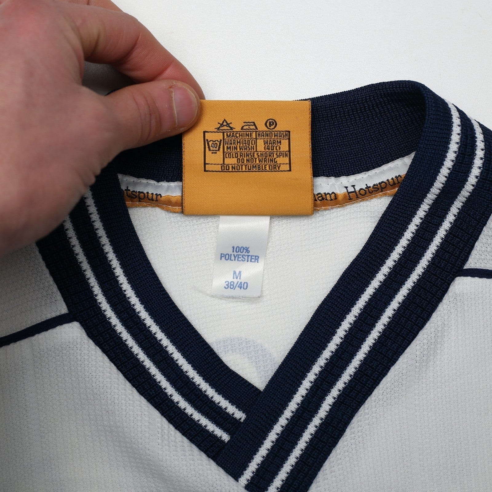 1997/99 Ginola #14 Tottenham Hotspur Vintage PONY Home Football Shirt (M)