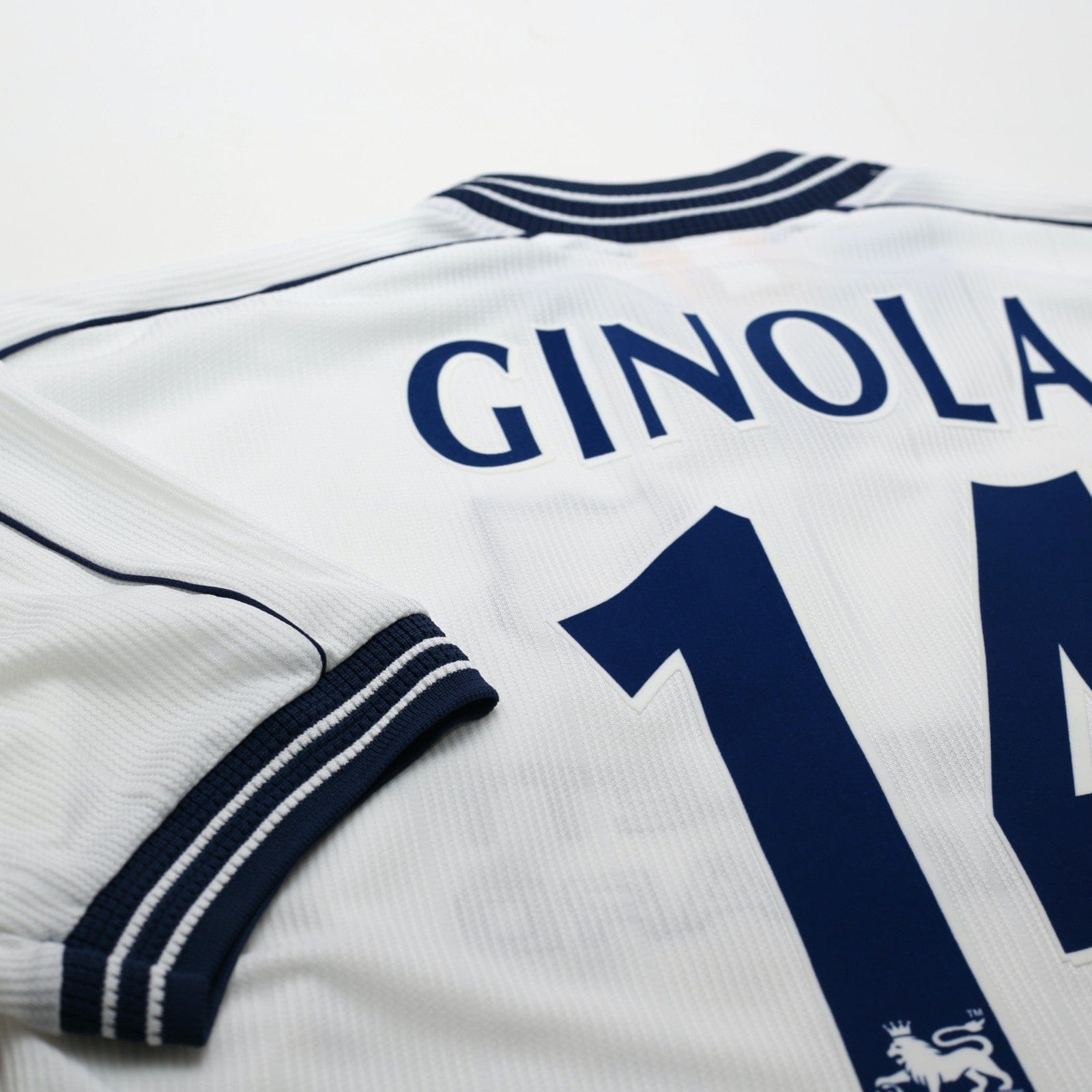 1997/99 Ginola #14 Tottenham Hotspur Vintage PONY Home Football Shirt (M)