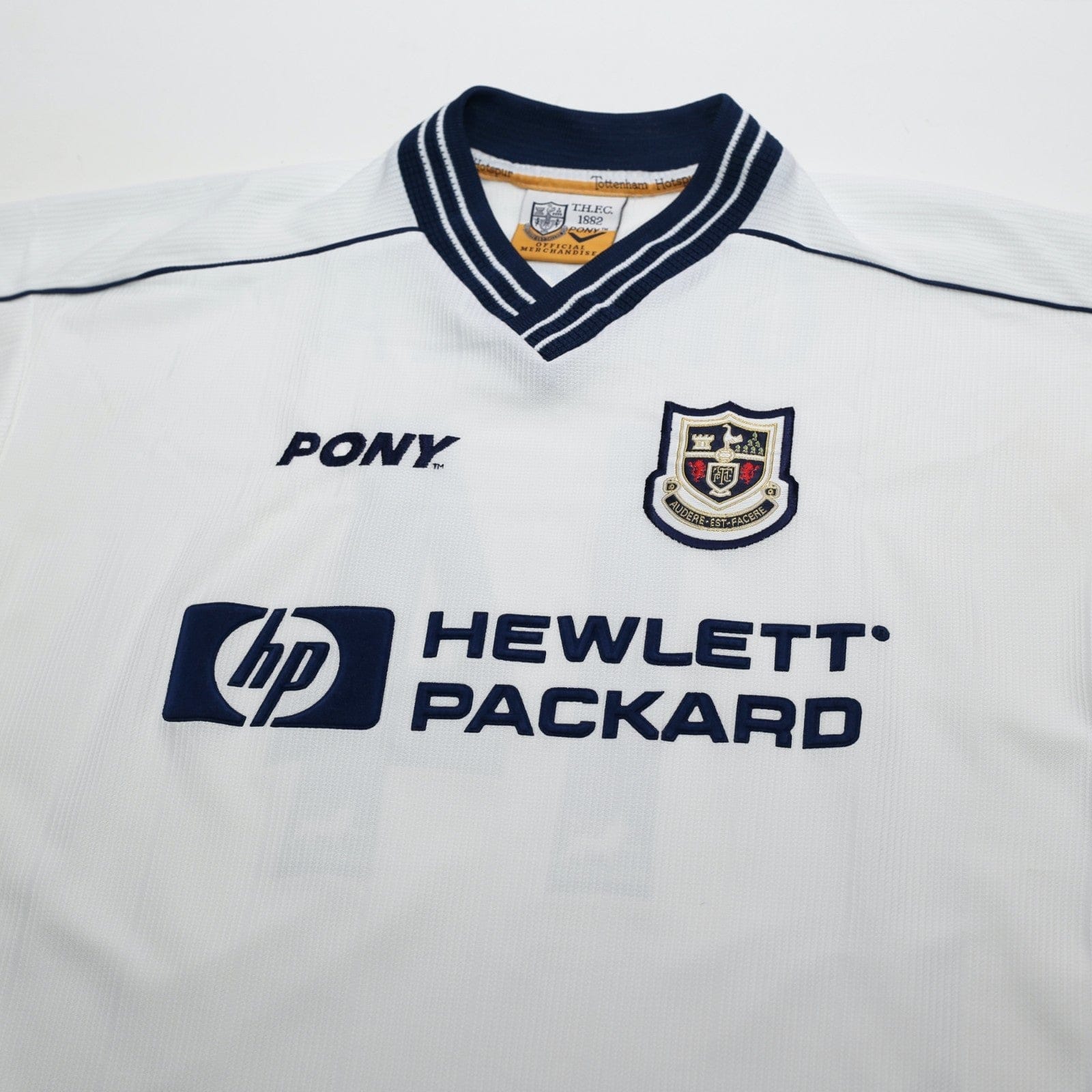 1997/99 Ginola #14 Tottenham Hotspur Vintage PONY Home Football Shirt (M)