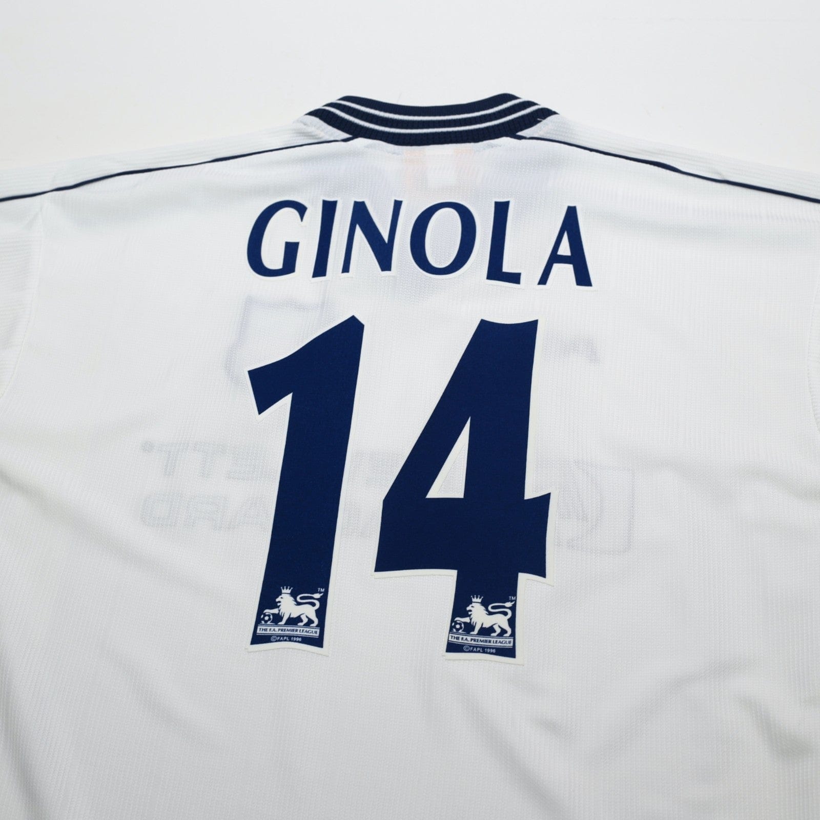 1997/99 Ginola #14 Tottenham Hotspur Vintage PONY Home Football Shirt (M)
