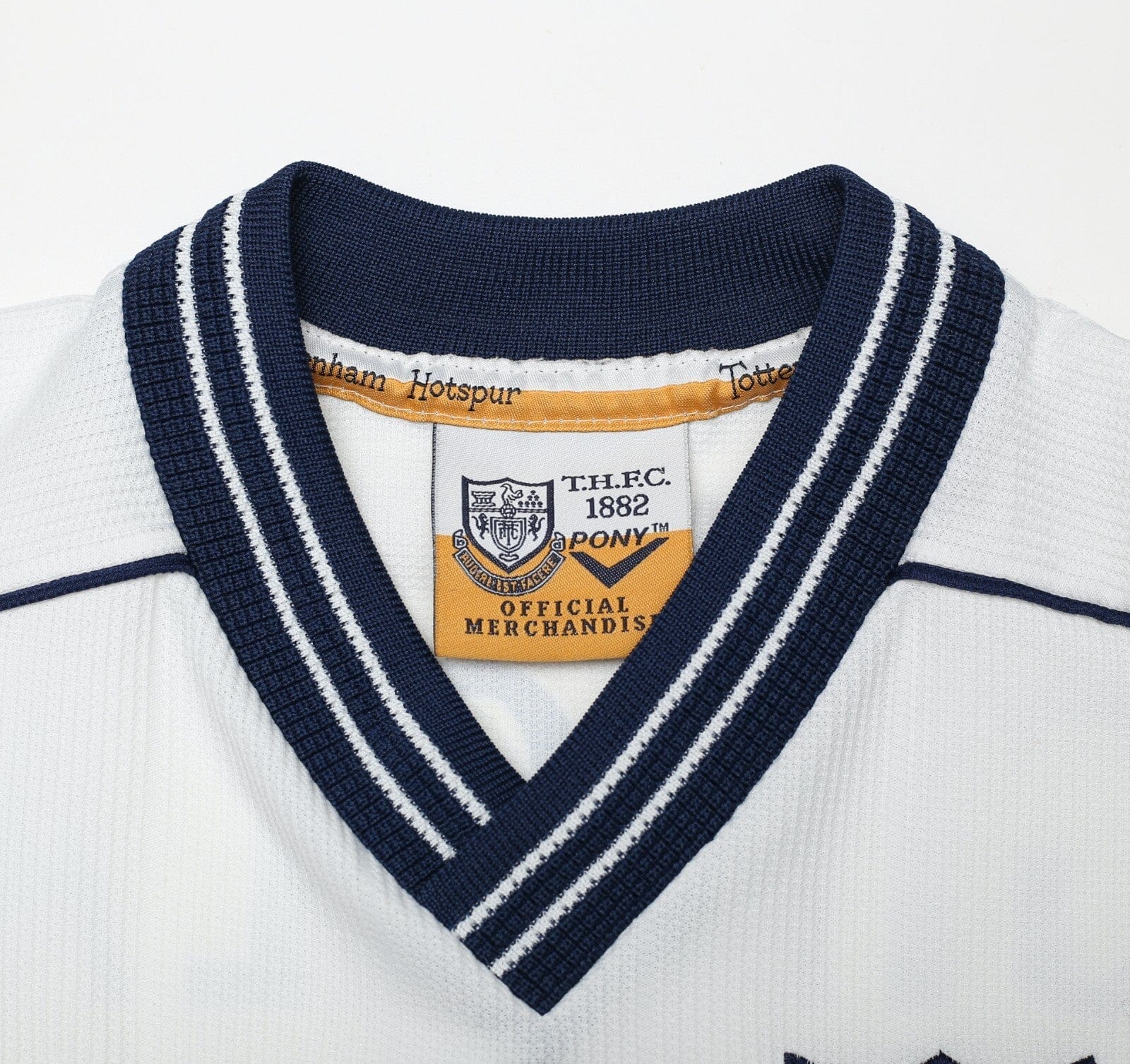 1997/99 GINOLA #14 Tottenham Hotspur Vintage PONY Home Football Shirt (S)